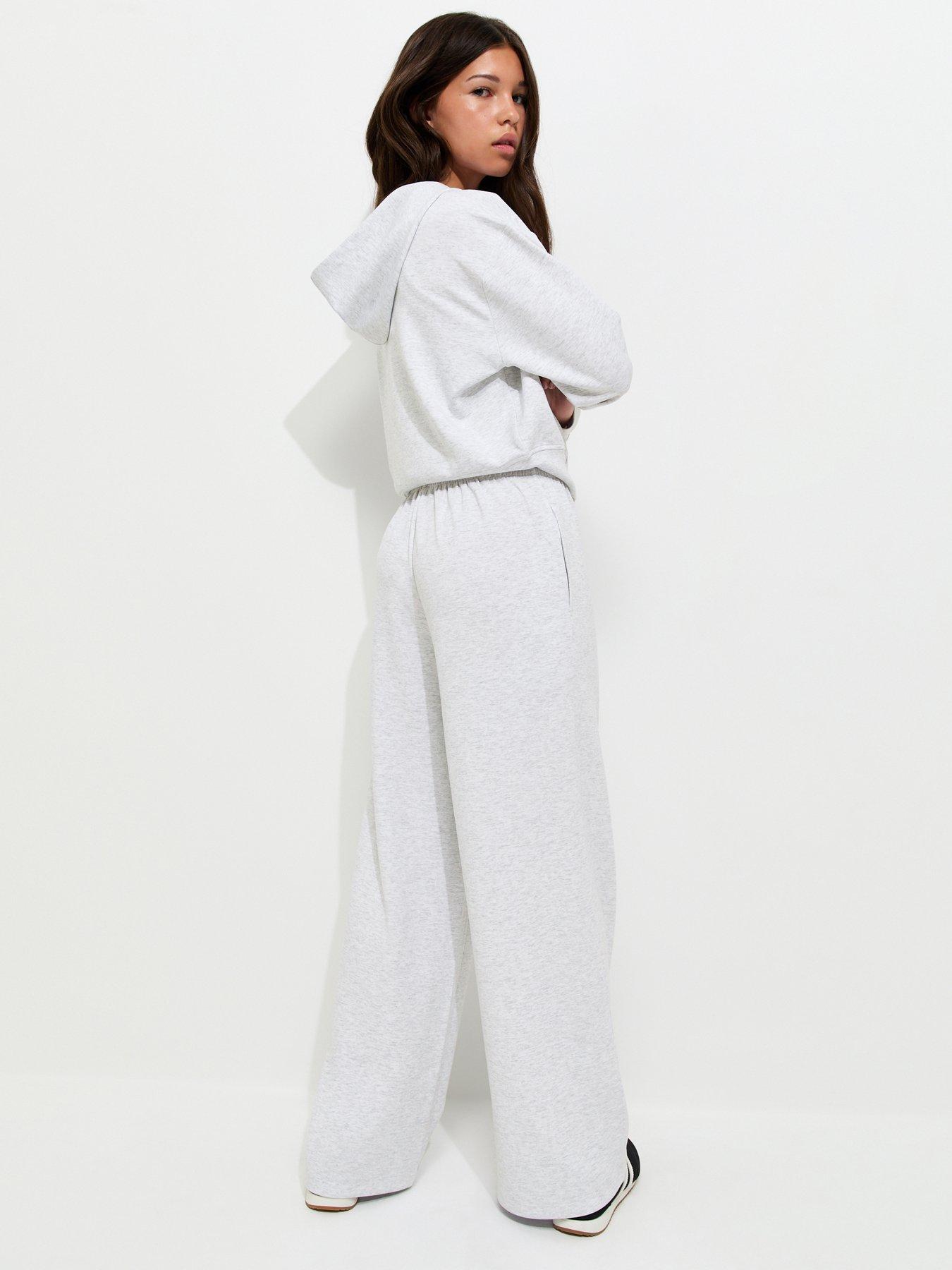 Image 2 of 5 of New Look 915 Girls Soft Touch Wide Leg Joggers - Grey
