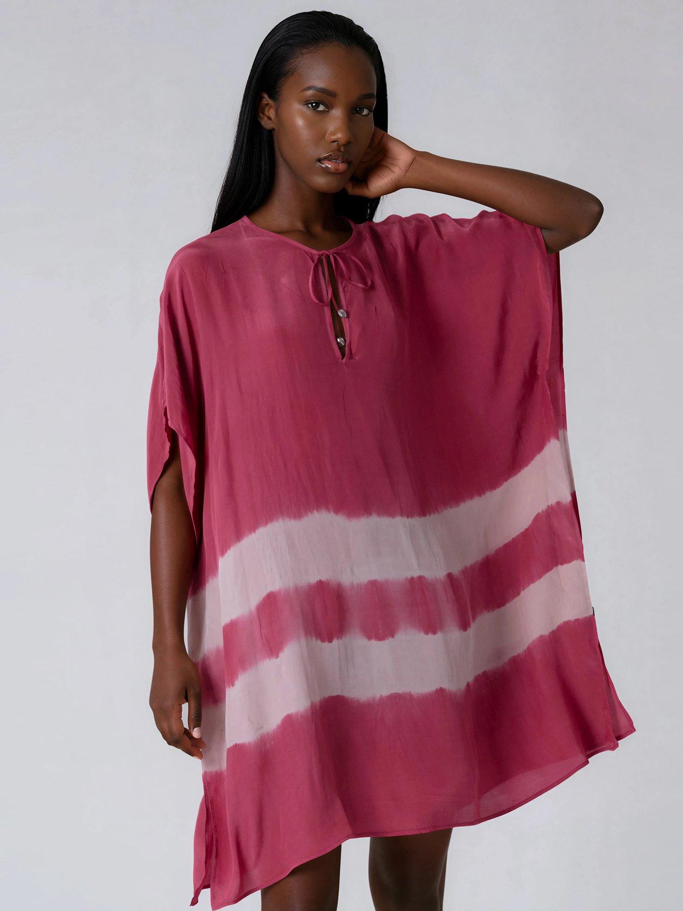 Image 1 of 7 of Religion Ella Tie Dye Kaftan Beach Wear