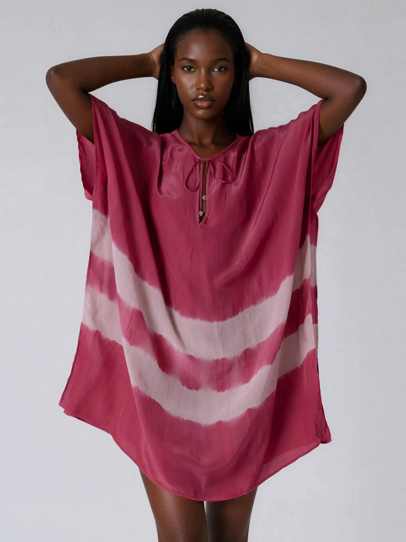 Image 4 of 7 of Religion Ella Tie Dye Kaftan Beach Wear