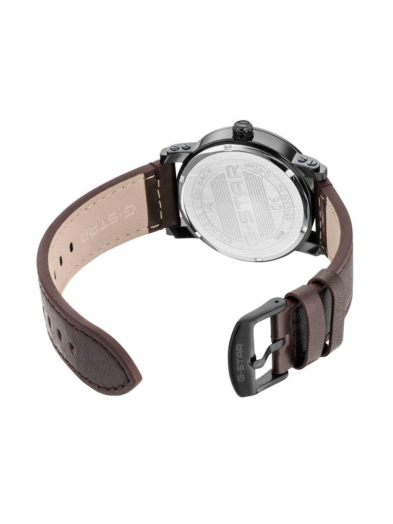 Image 2 of 5 of Gstar Rovic leather strap watch