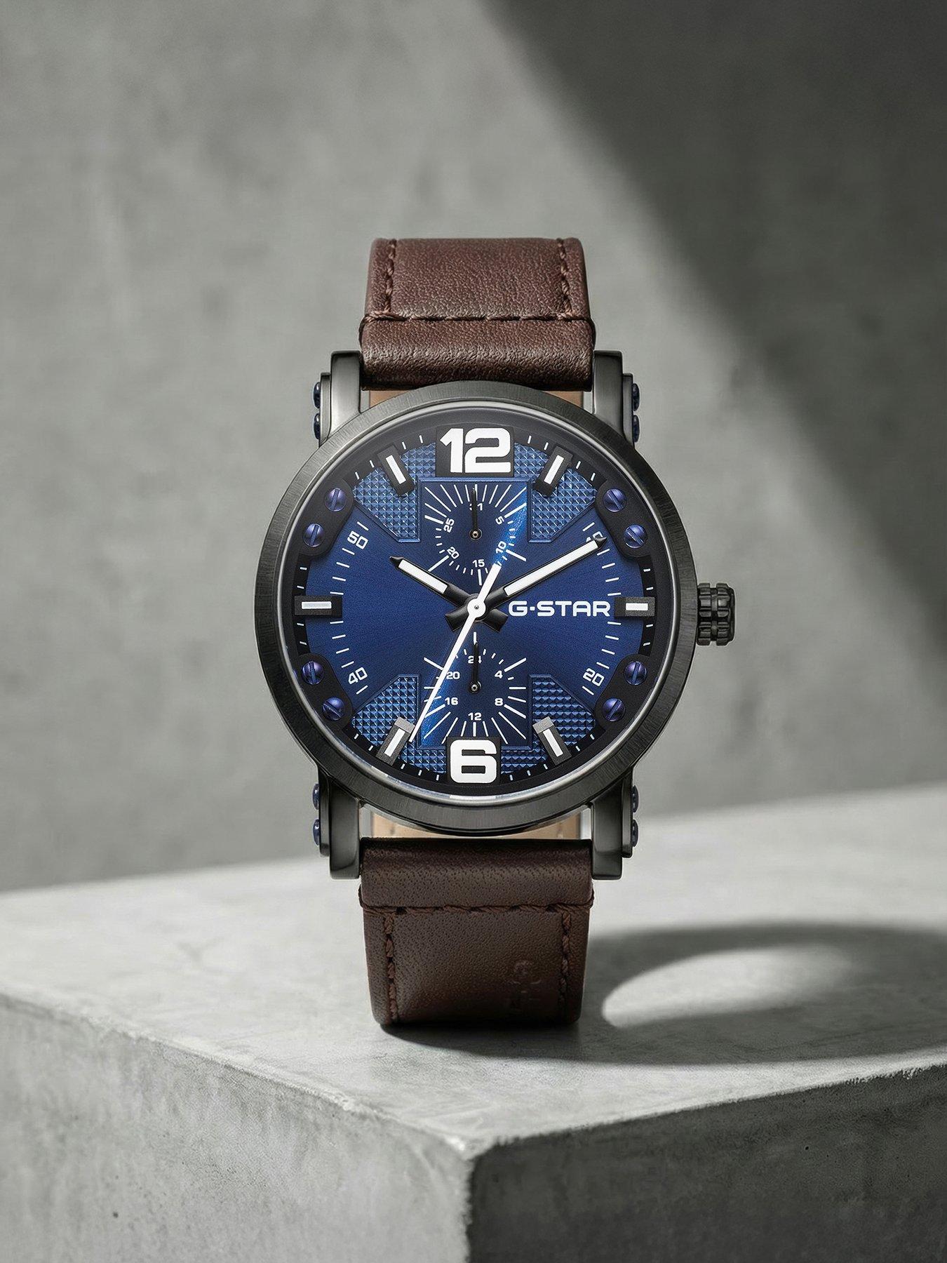 Image 4 of 5 of Gstar Rovic leather strap watch