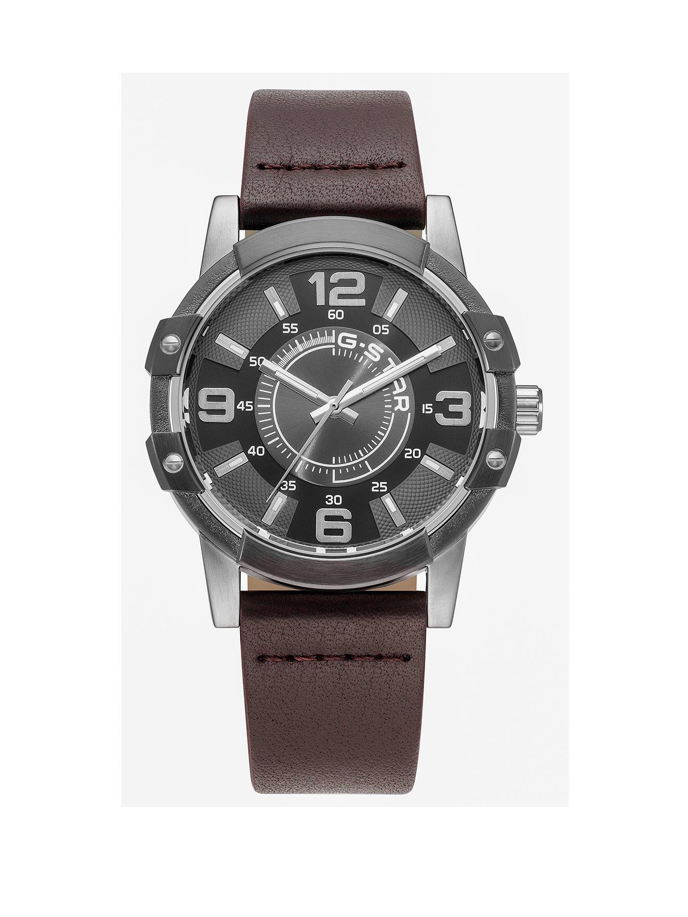 G-STAR Constructed Watch Leather Strap