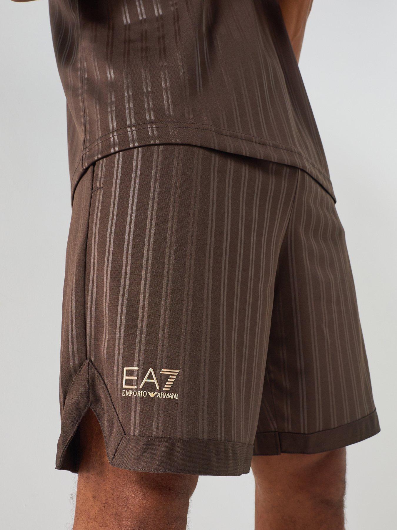 Image 5 of 5 of EA7 Emporio Armani Train Soccer Polo &amp; Shorts Set - Brown