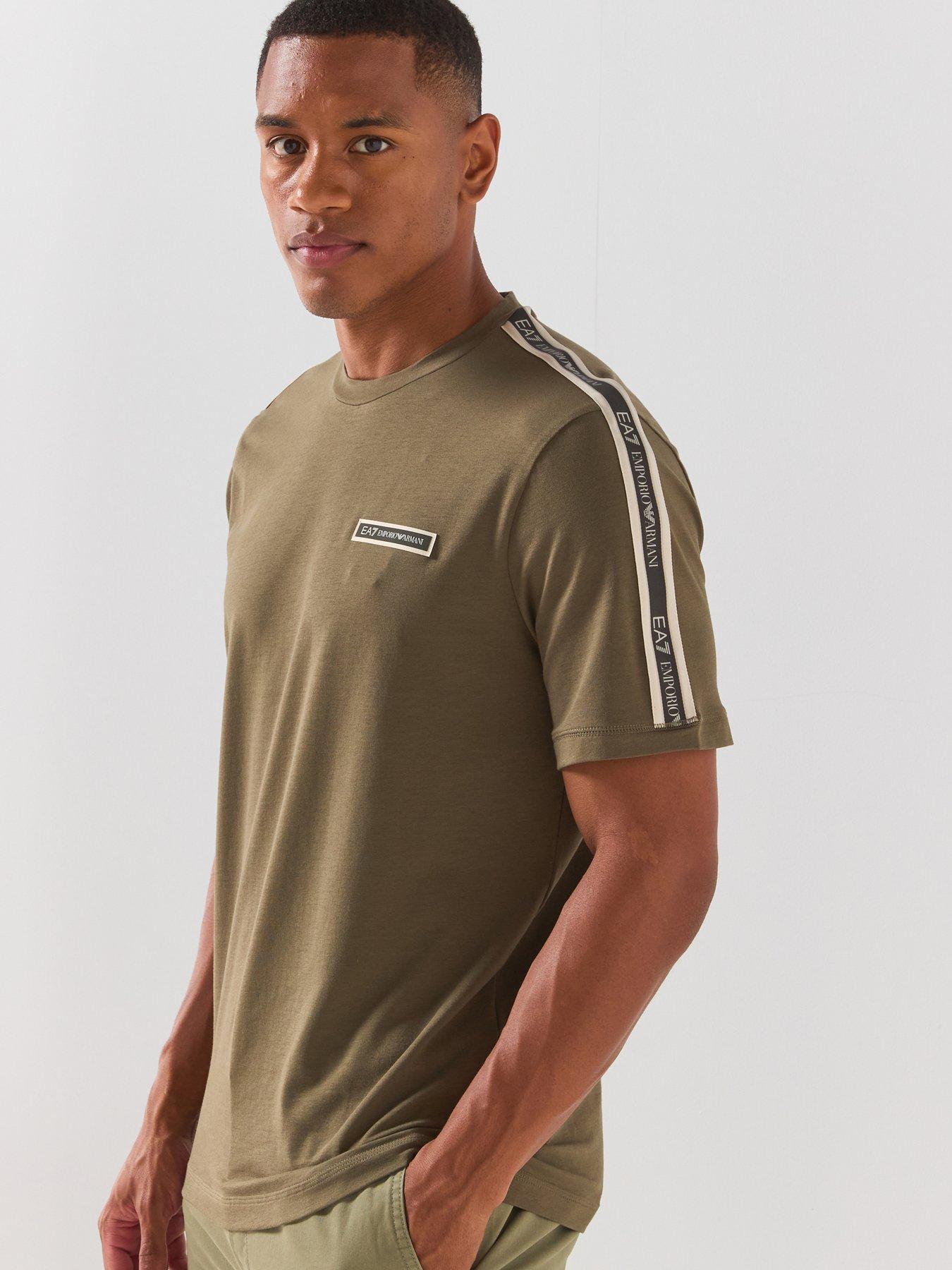 EA7 Emporio Armani Train Logo Taped T-Shirt - Green