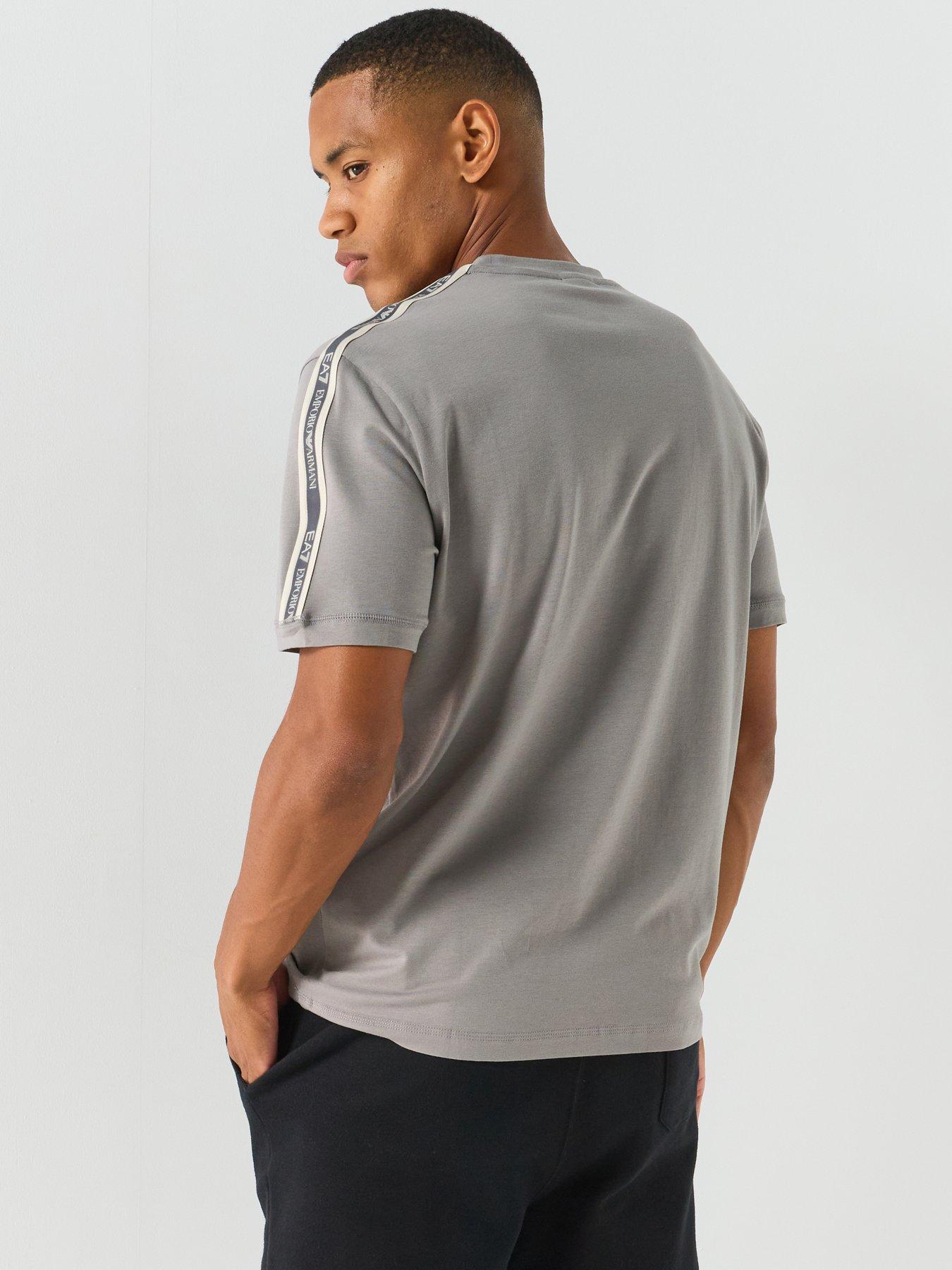 Image 2 of 5 of EA7 Emporio Armani Train Logo Taped T-Shirt - Grey