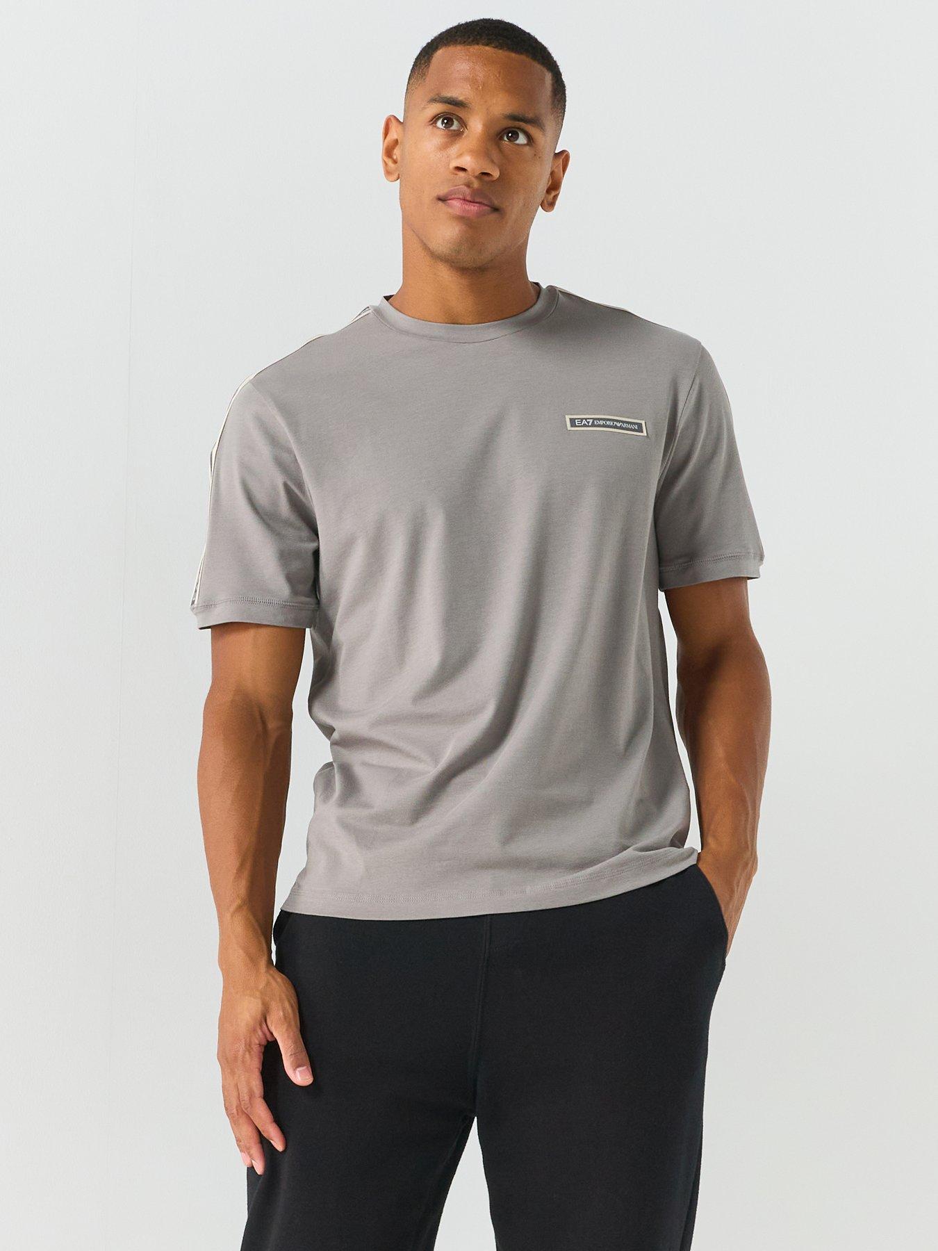 Image 5 of 5 of EA7 Emporio Armani Train Logo Taped T-Shirt - Grey