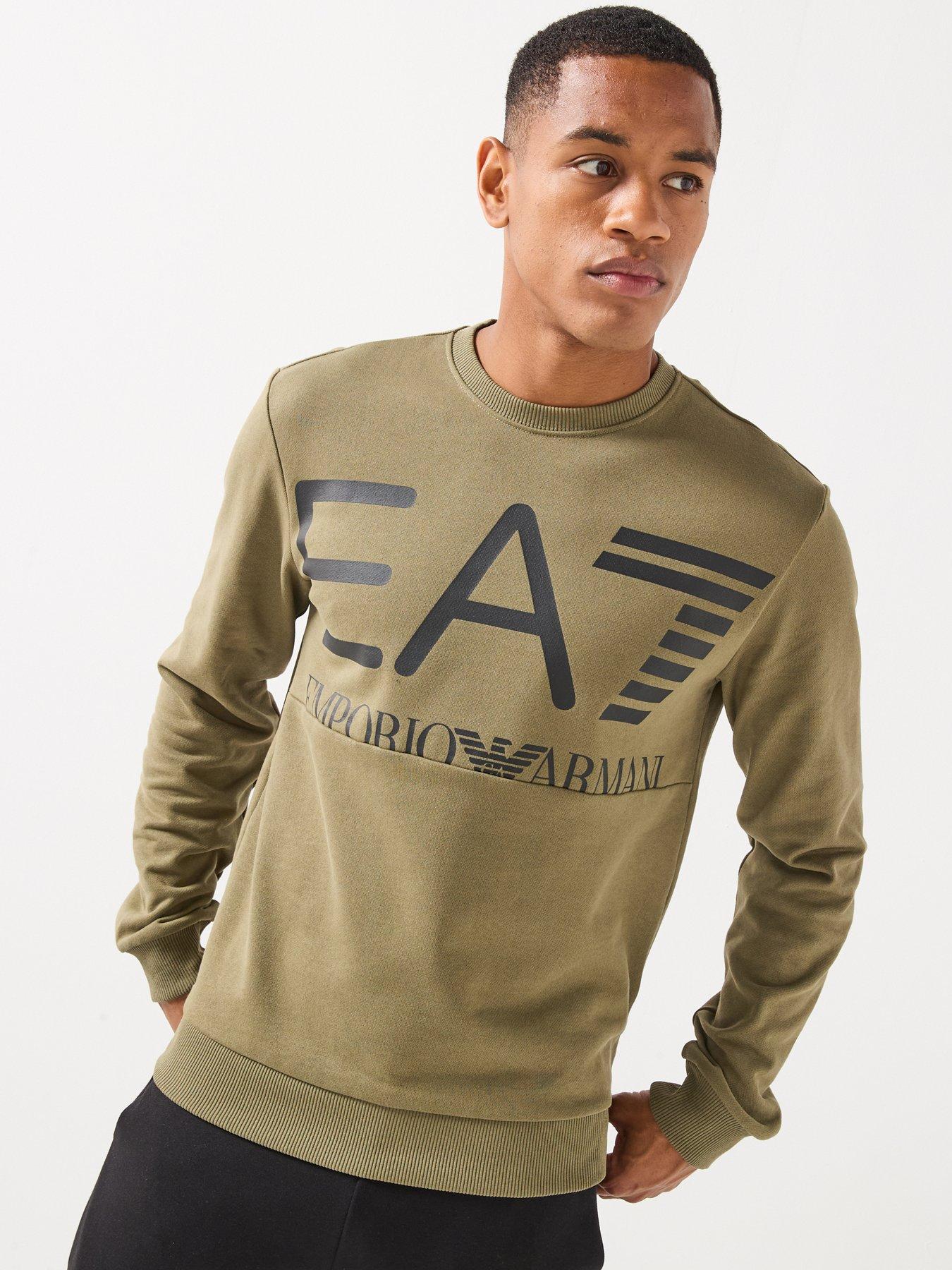 EA7 Emporio Armani Ea7 Emporio Armani Logo Series Oversized Logo Crew Sweat