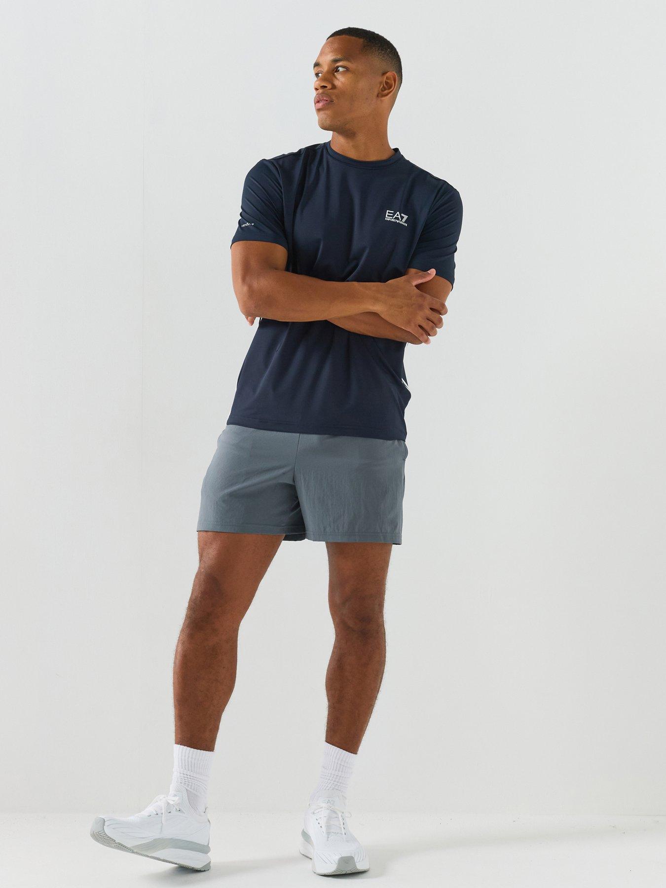 EA7 Emporio Armani Tennis Pro Textured T-Shirt - Navy