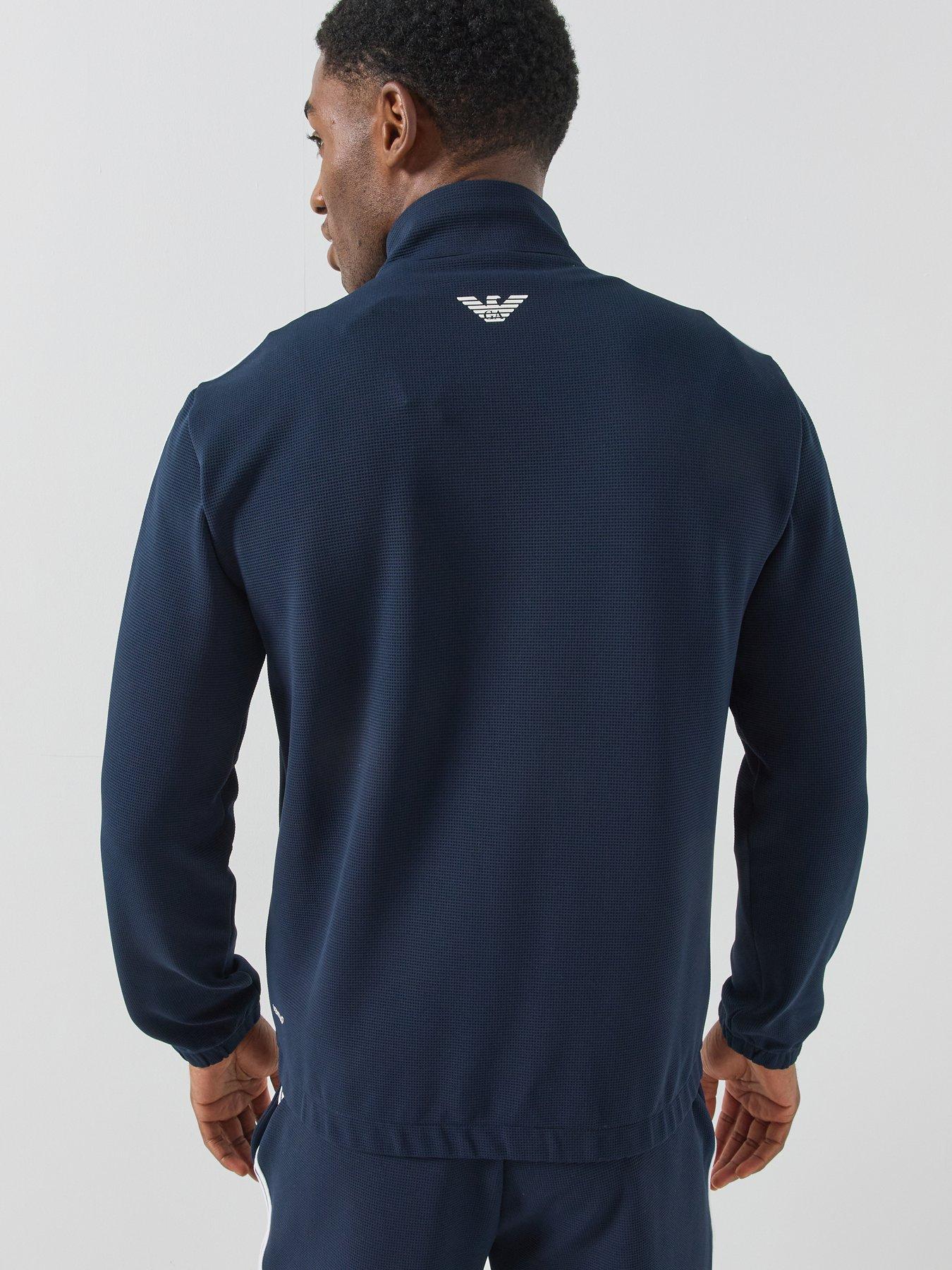 Image 5 of 6 of EA7 Emporio Armani Mens Tennis Pro Stretch Full Zip Tracksuit Set - Navy