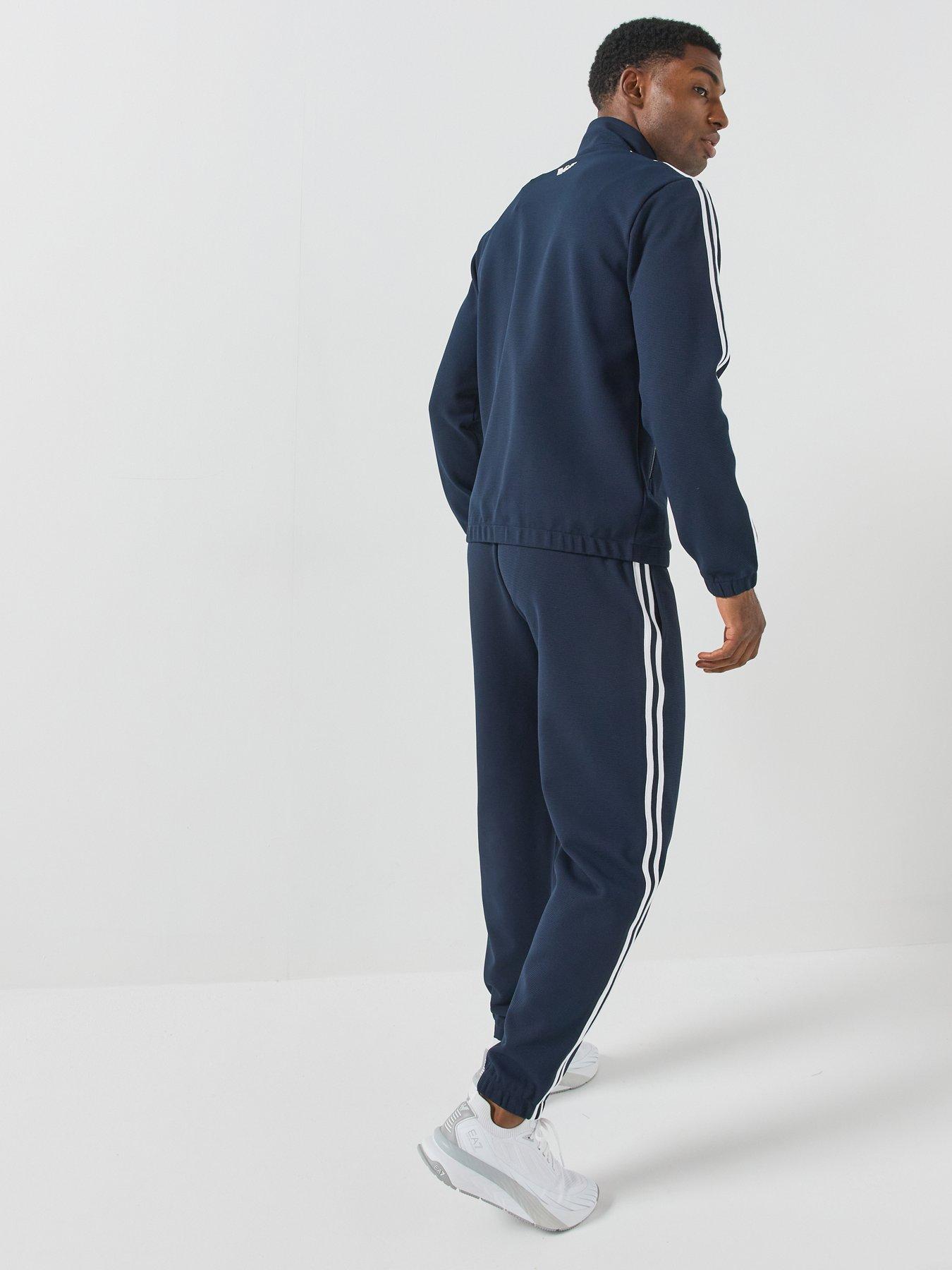 Image 6 of 6 of EA7 Emporio Armani Mens Tennis Pro Stretch Full Zip Tracksuit Set - Navy