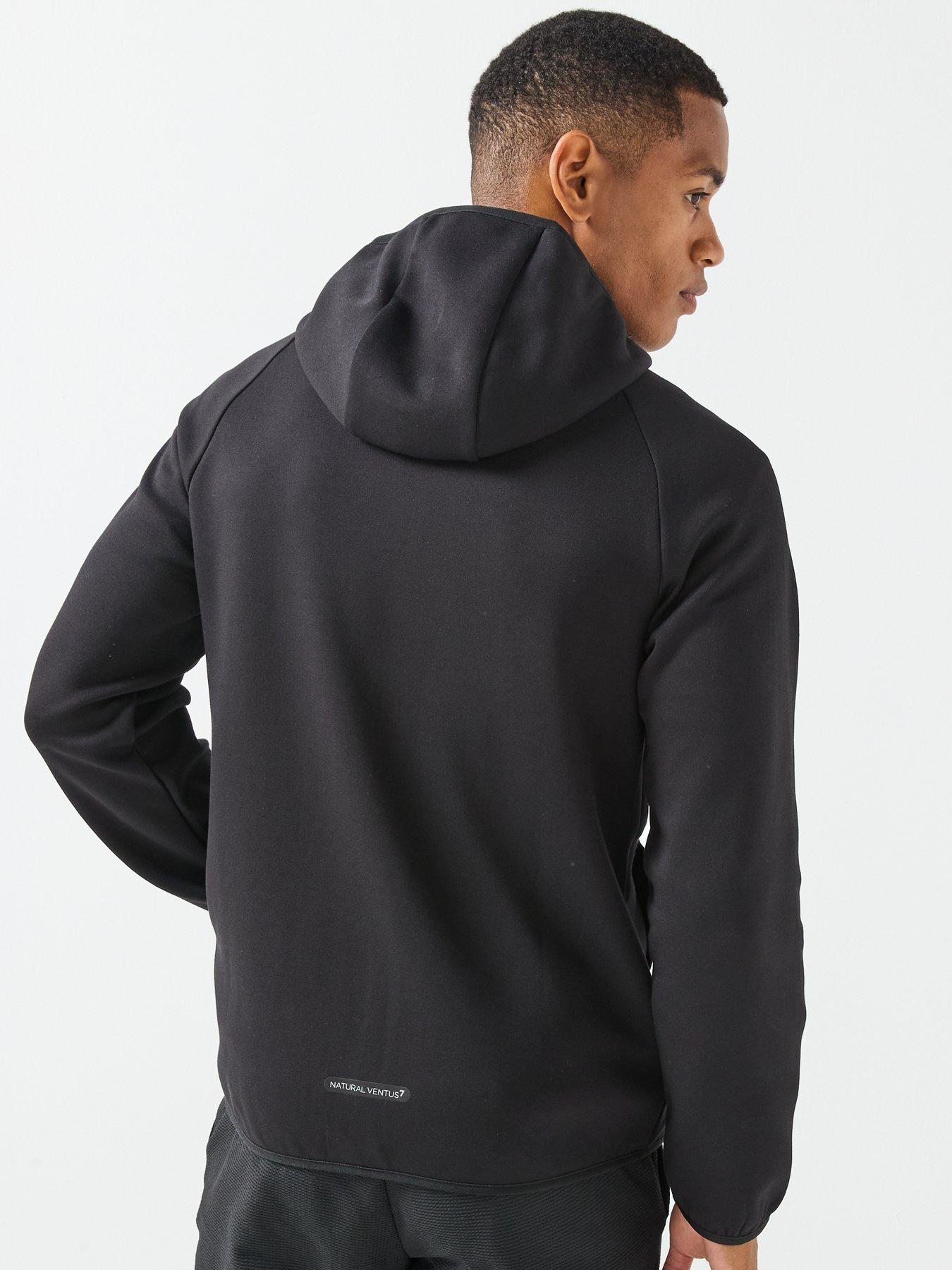 Image 2 of 6 of EA7 Emporio Armani Natural Ventus7 Full Zip Tech Hoodie - Black