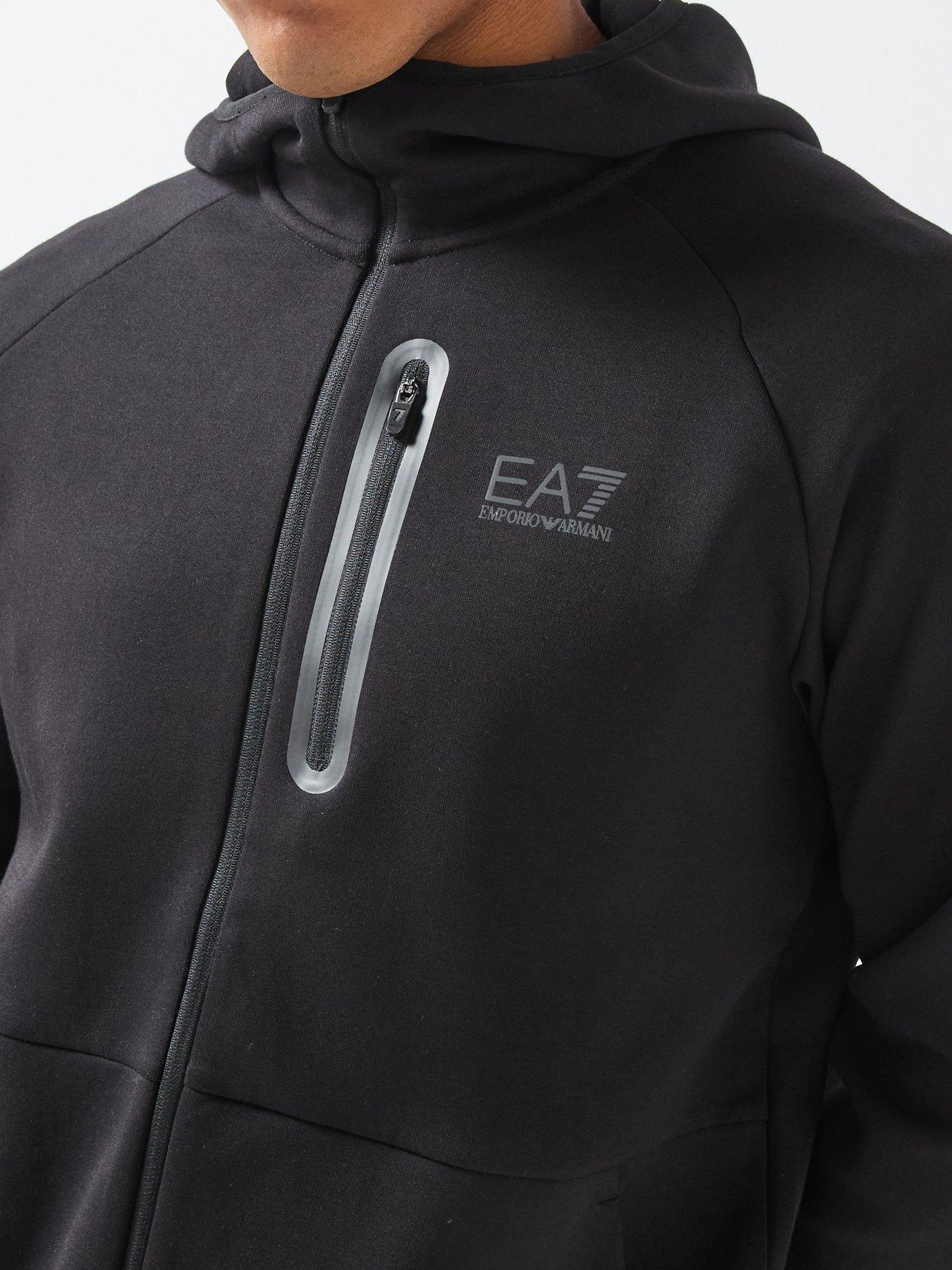 Image 5 of 6 of EA7 Emporio Armani Natural Ventus7 Full Zip Tech Hoodie - Black