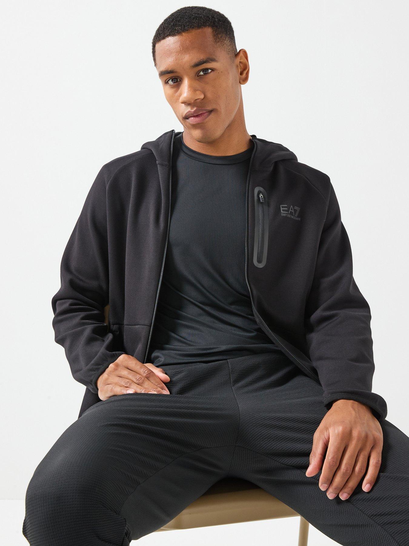 Image 6 of 6 of EA7 Emporio Armani Natural Ventus7 Full Zip Tech Hoodie - Black