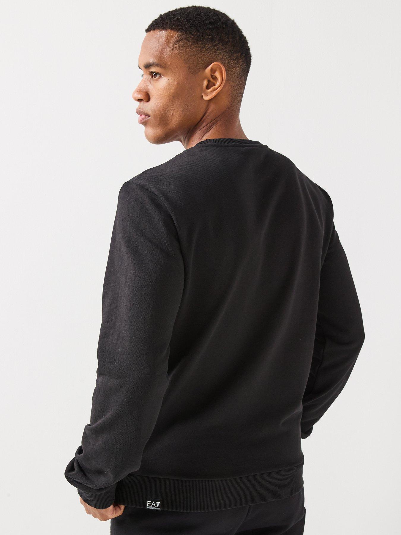 Image 2 of 6 of EA7 Emporio Armani Oversized Logo Crew Neck Sweatshirt - Black