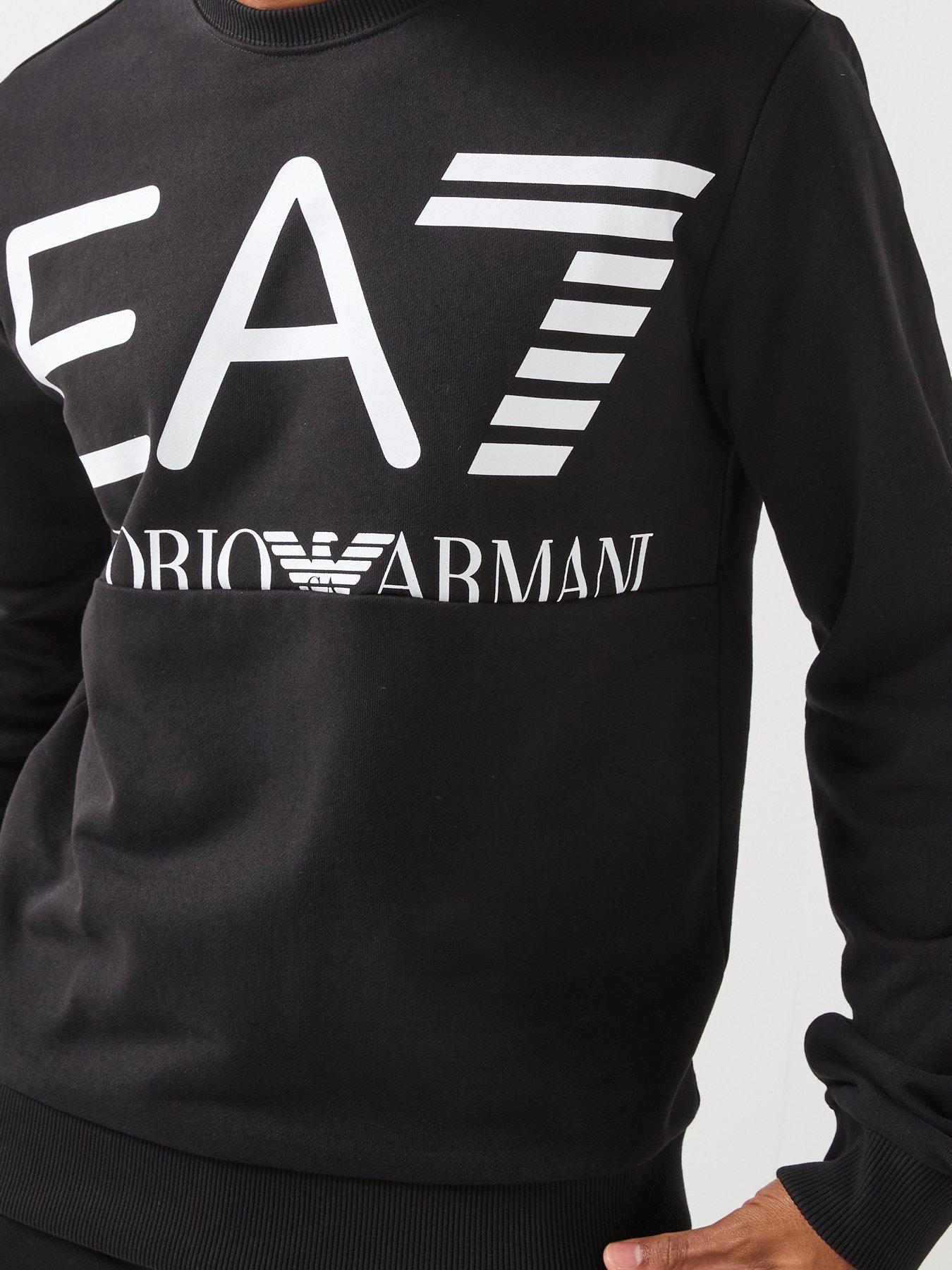 Image 5 of 6 of EA7 Emporio Armani Oversized Logo Crew Neck Sweatshirt - Black