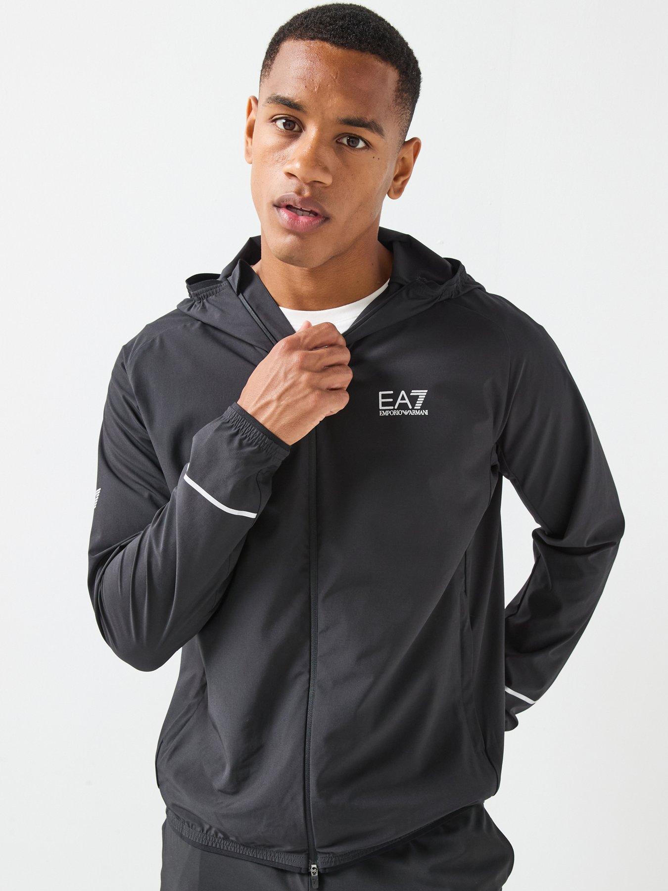 EA7 Emporio Armani Ventus7 Full Zip Tech Hoodie - Black