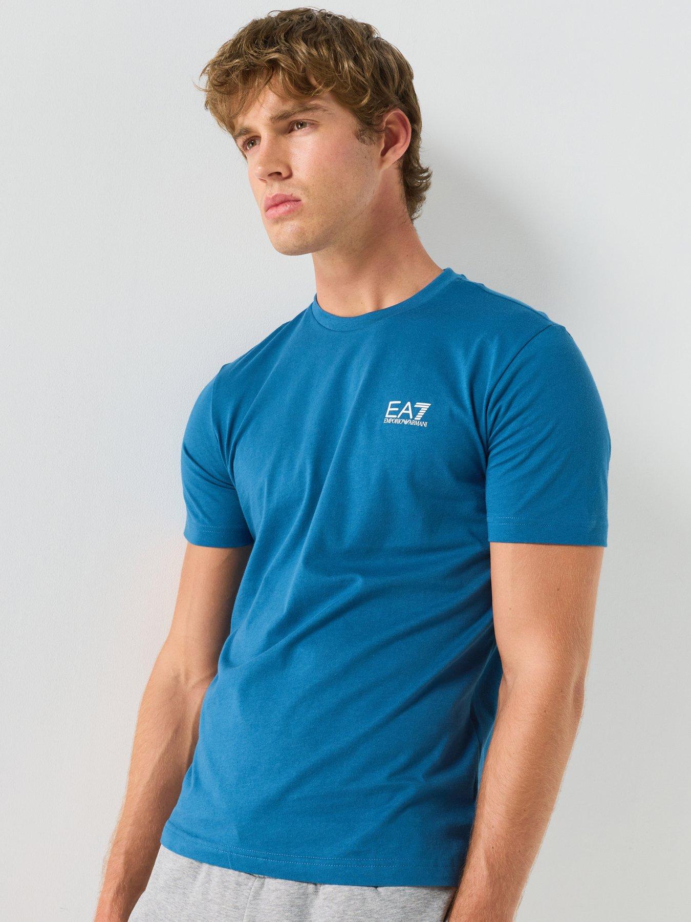Image 1 of 6 of EA7 Emporio Armani Core Id Crew Neck T-Shirt - Dark Blue