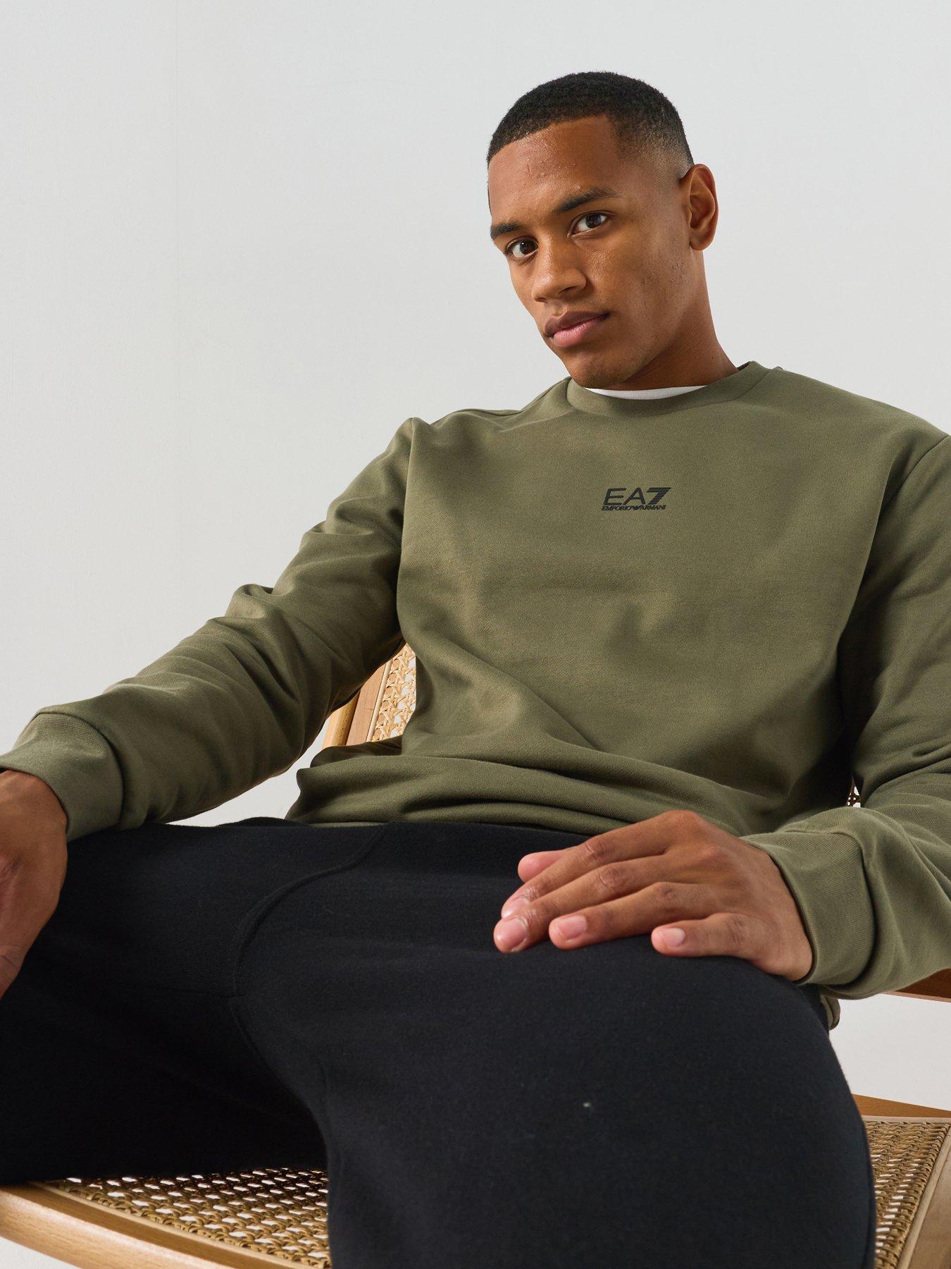 Image 1 of 4 of EA7 Emporio Armani Core Id Logo Crew Sweatshirt - Green