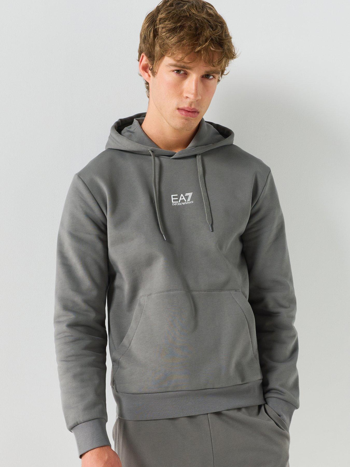 EA7 Emporio Armani Core ID Logo Hoodie - Grey