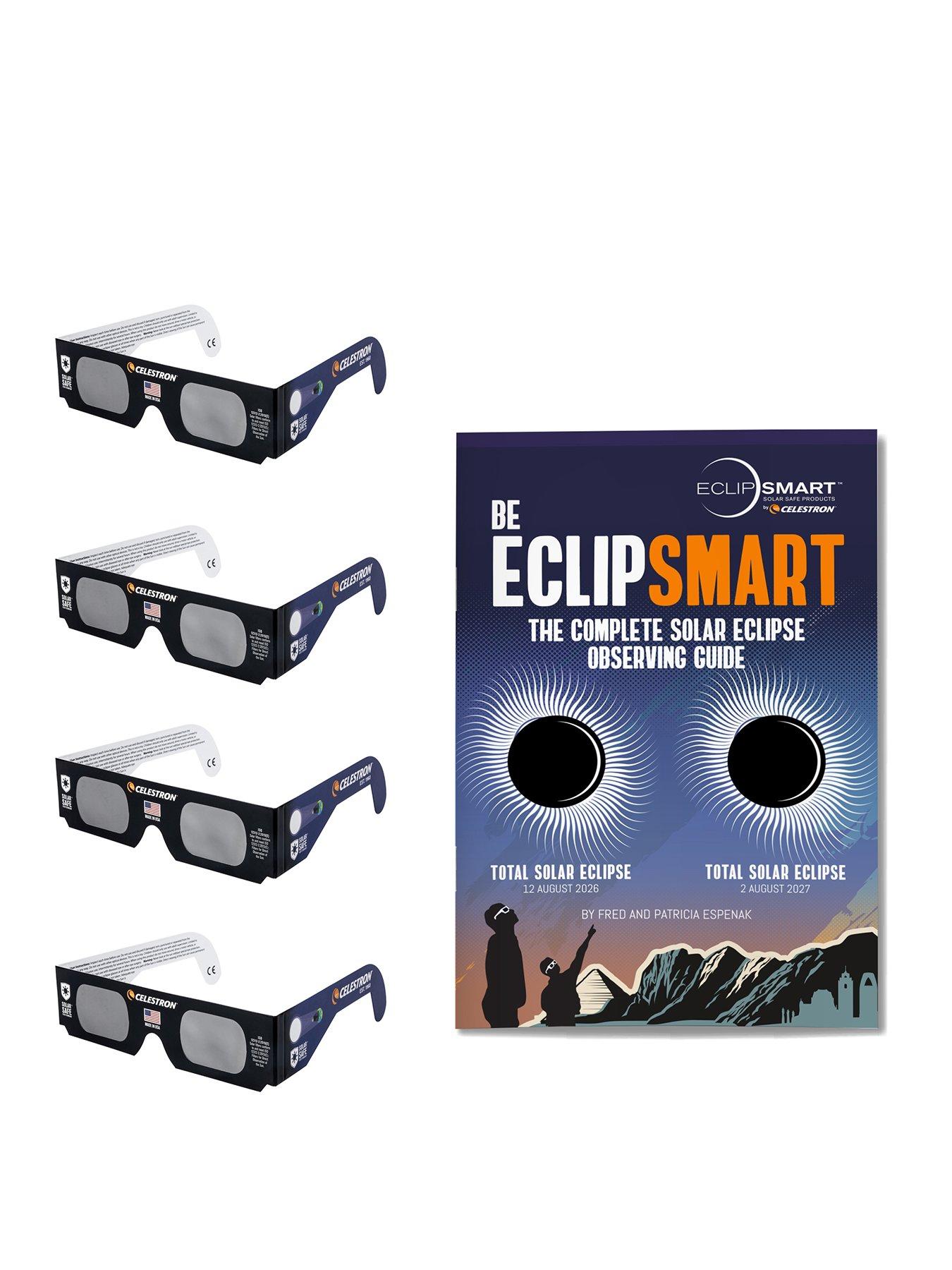 Celestron EclipSmart Solar Eclipse Observing Kit - (4) glasses (Paper) and (1) guidebook