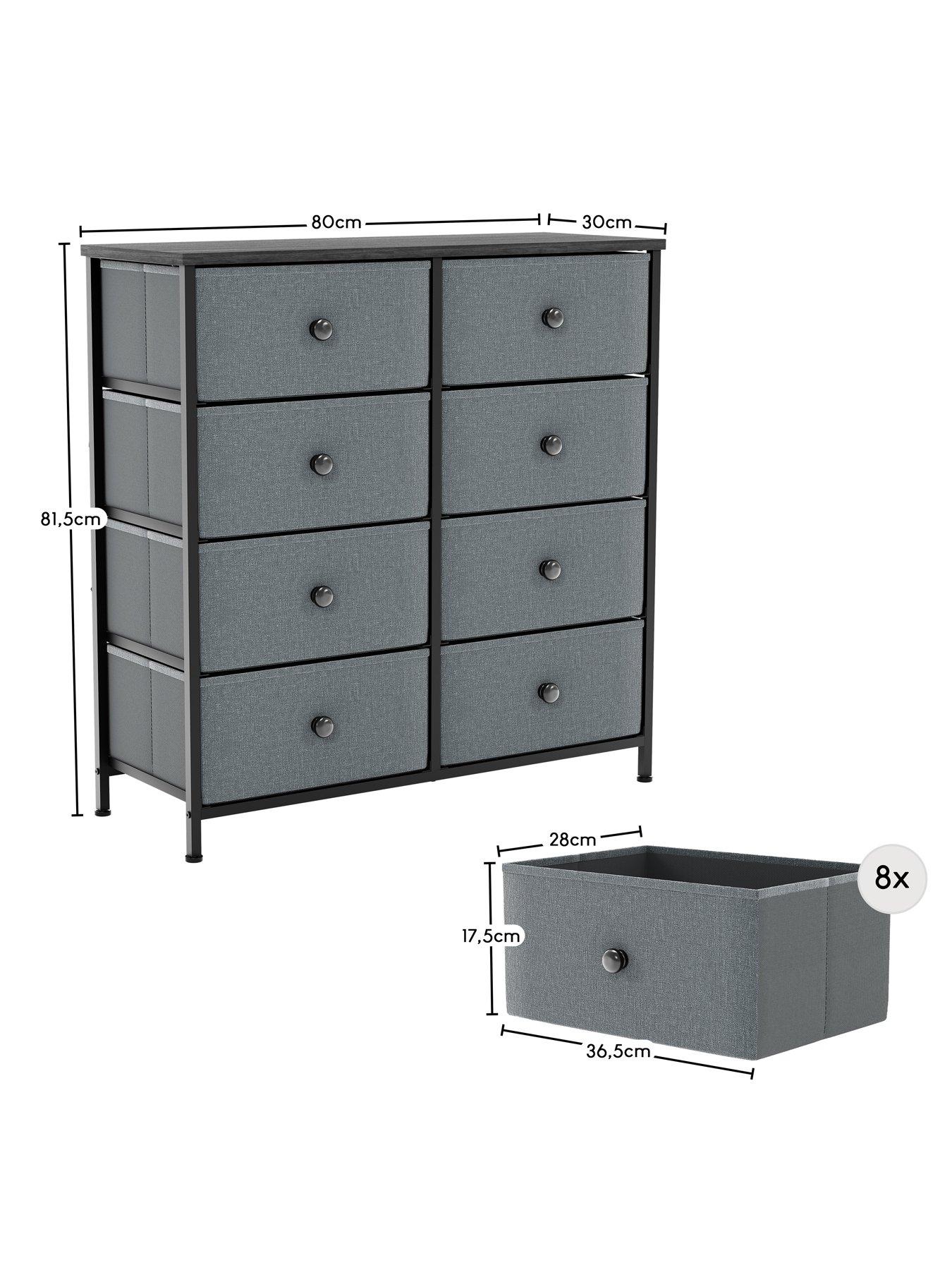 Image 6 of 7 of Vida Designs Chorley 8 Drawer Fabric Chest