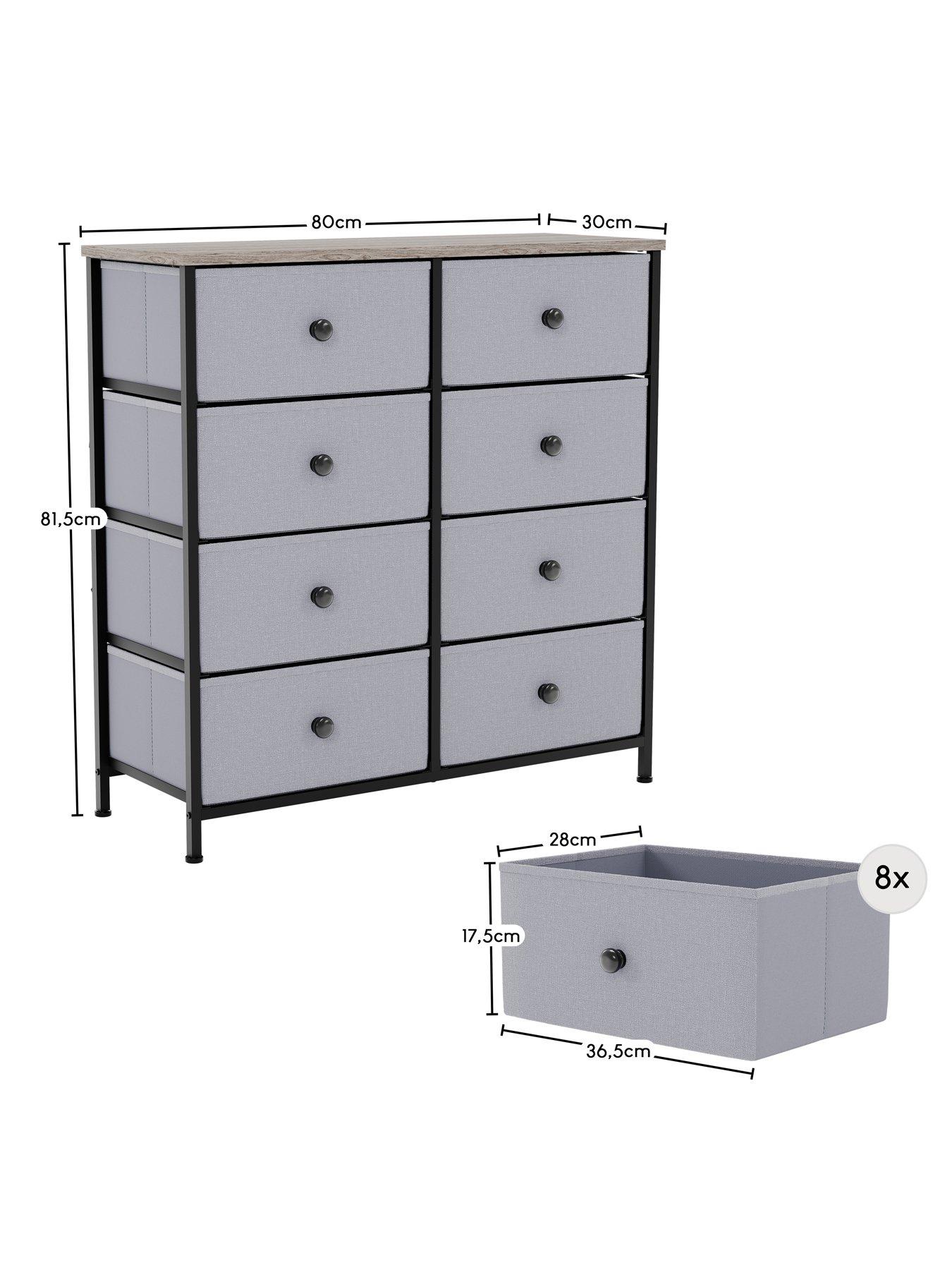 Image 6 of 7 of Vida Designs Chorley 8 Drawer Fabric Chest