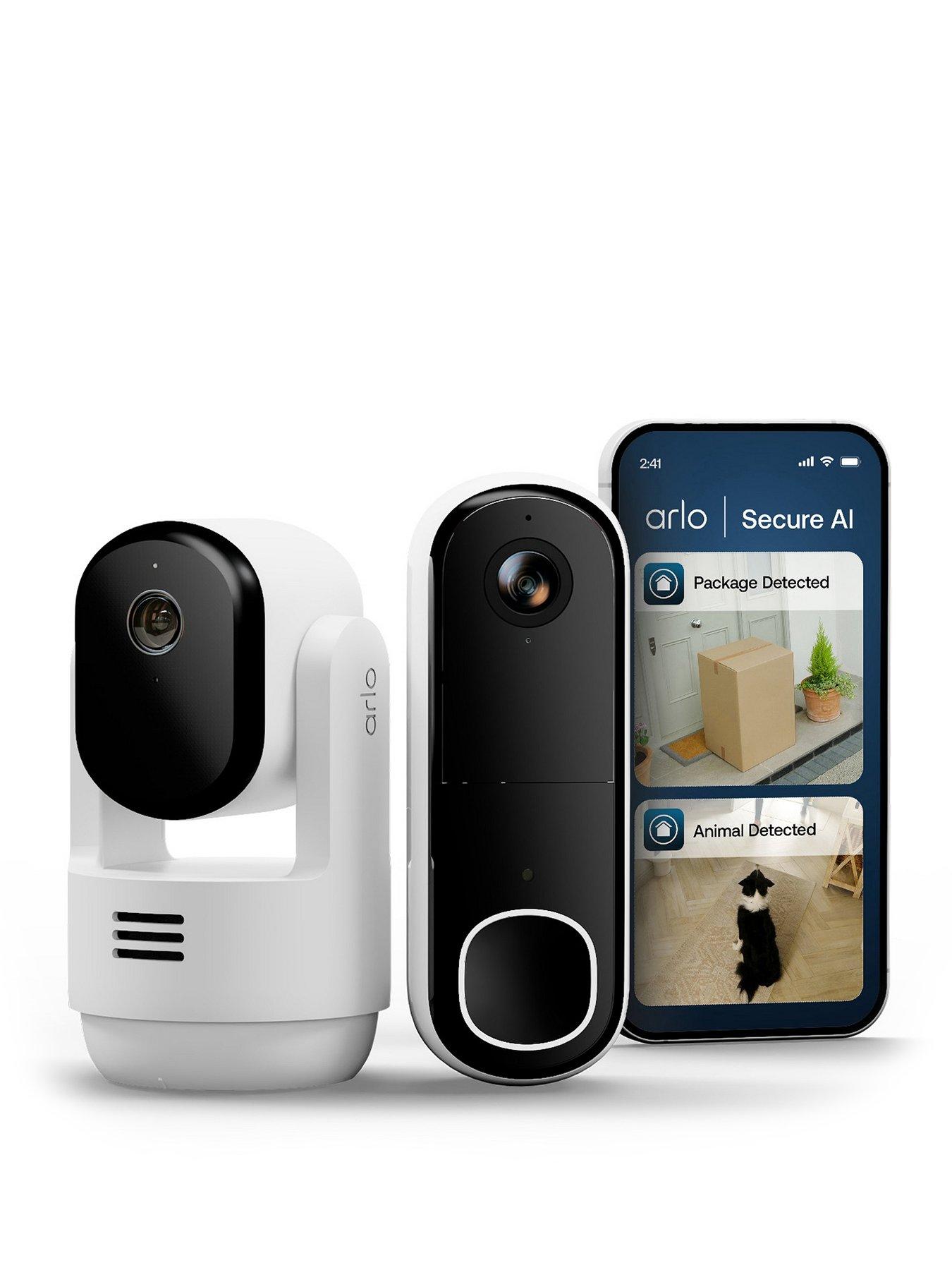 Arlo Essential 3 Indoor Pan-Tilt Camera and Video Doorbell HD