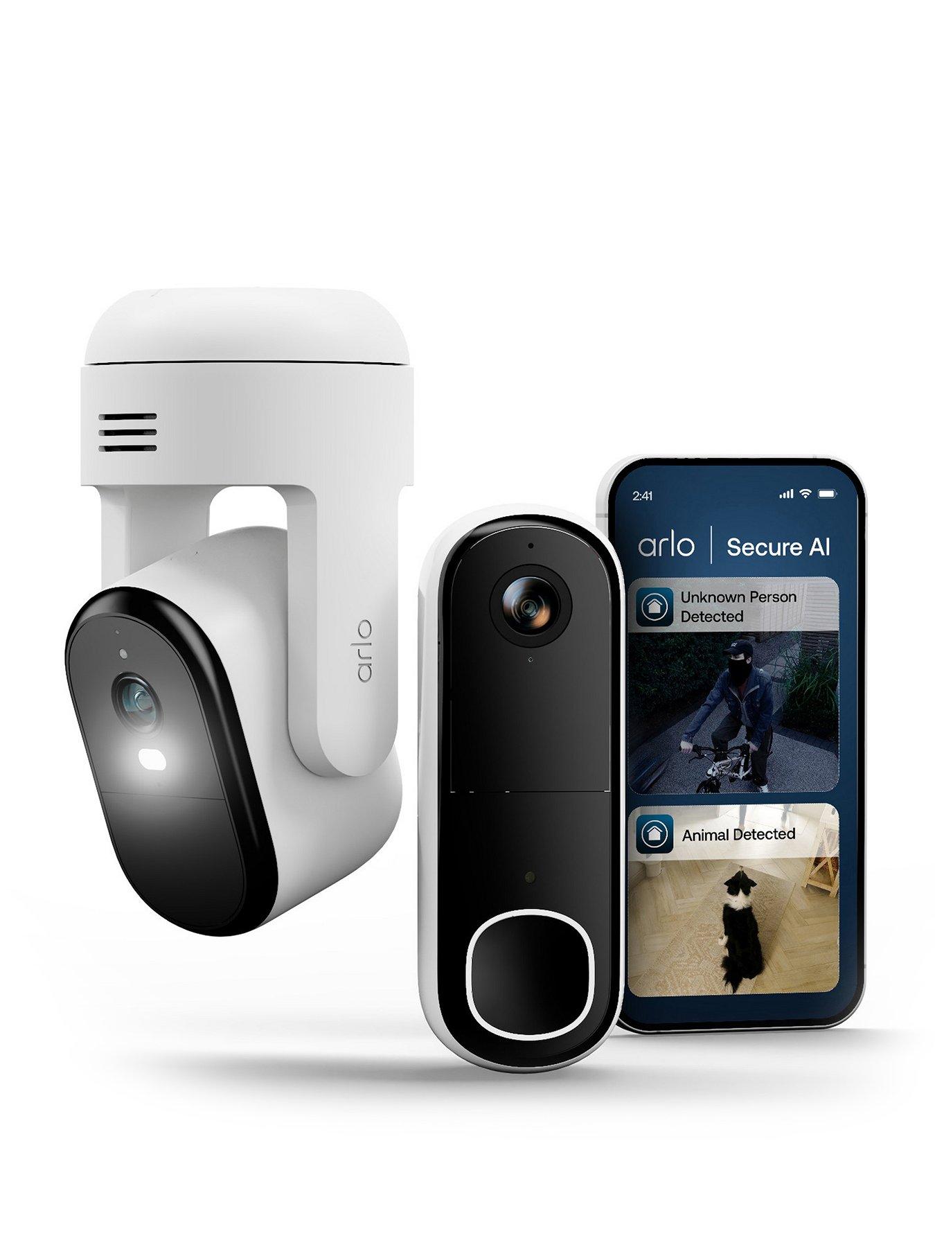 Image 1 of 7 of Arlo Essential 3 Pan-Tilt 2K Camera and Video Doorbell HD