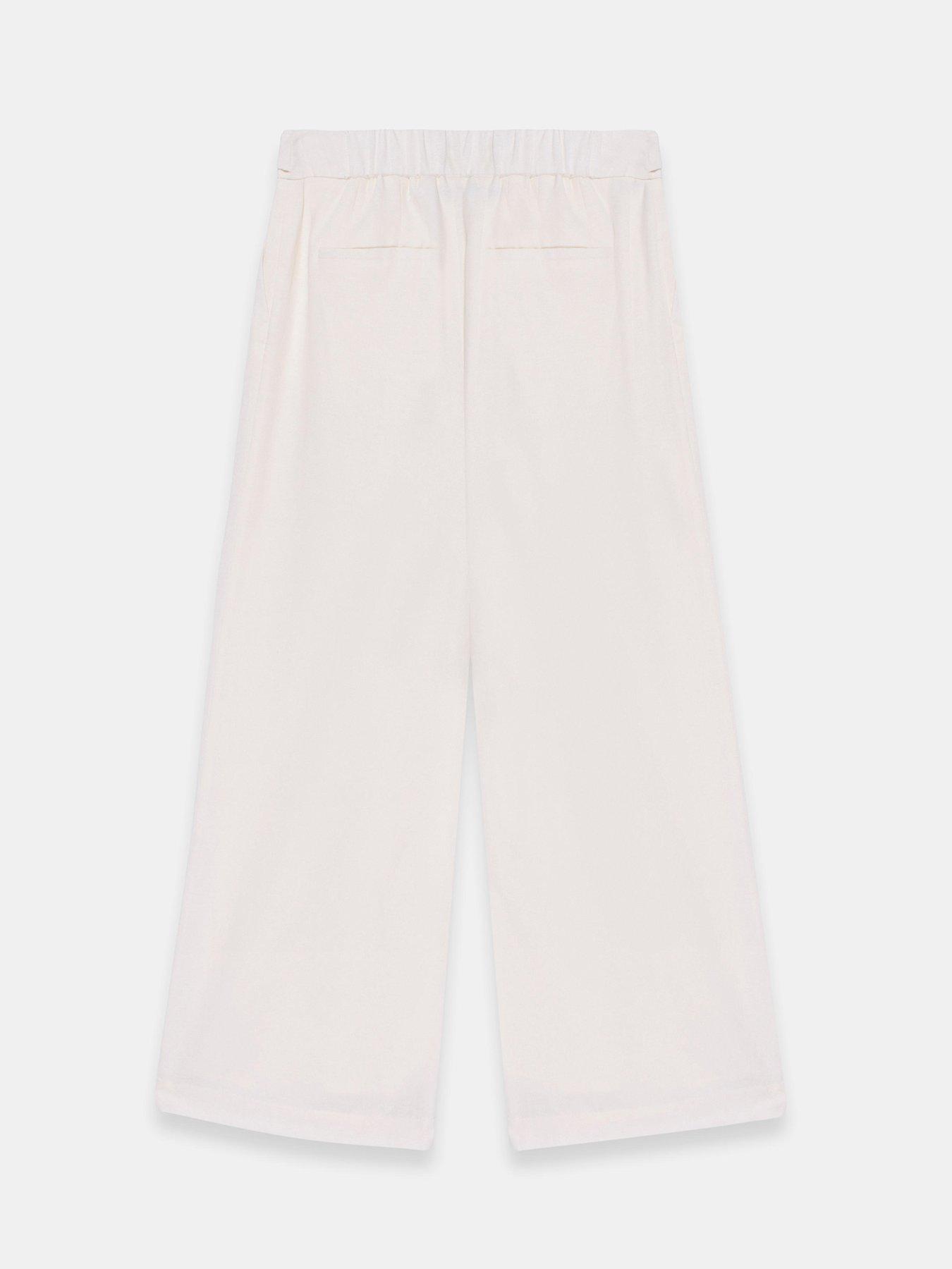 Image 6 of 6 of Mint Velvet Ivory Linen Crop Trouser