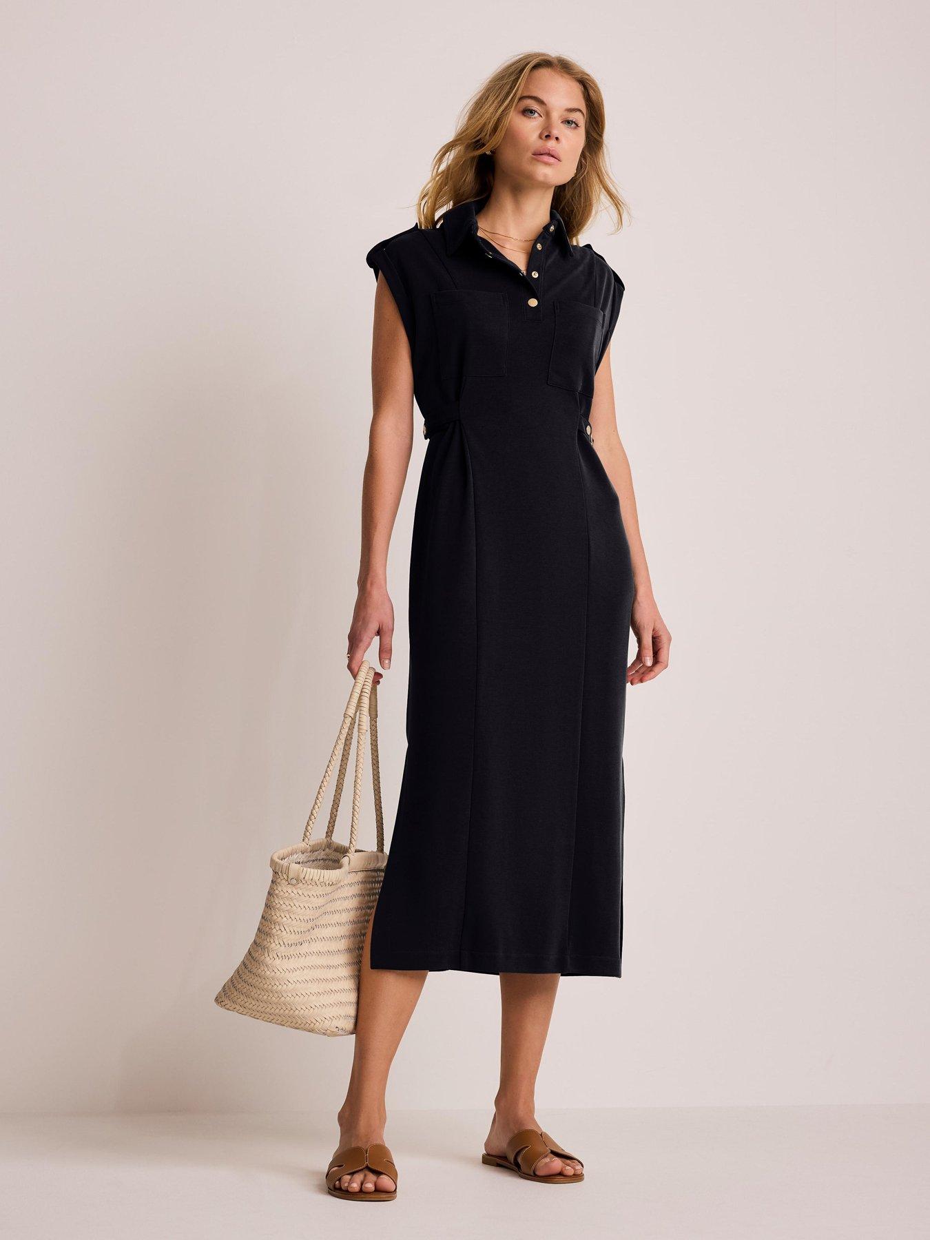 Image 3 of 6 of Mint Velvet Navy Utility Jersey Dress - Blue