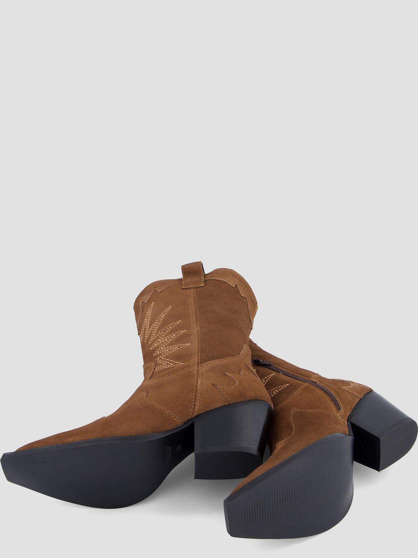 Image 4 of 7 of Only Eva Leather Cowboy Boots