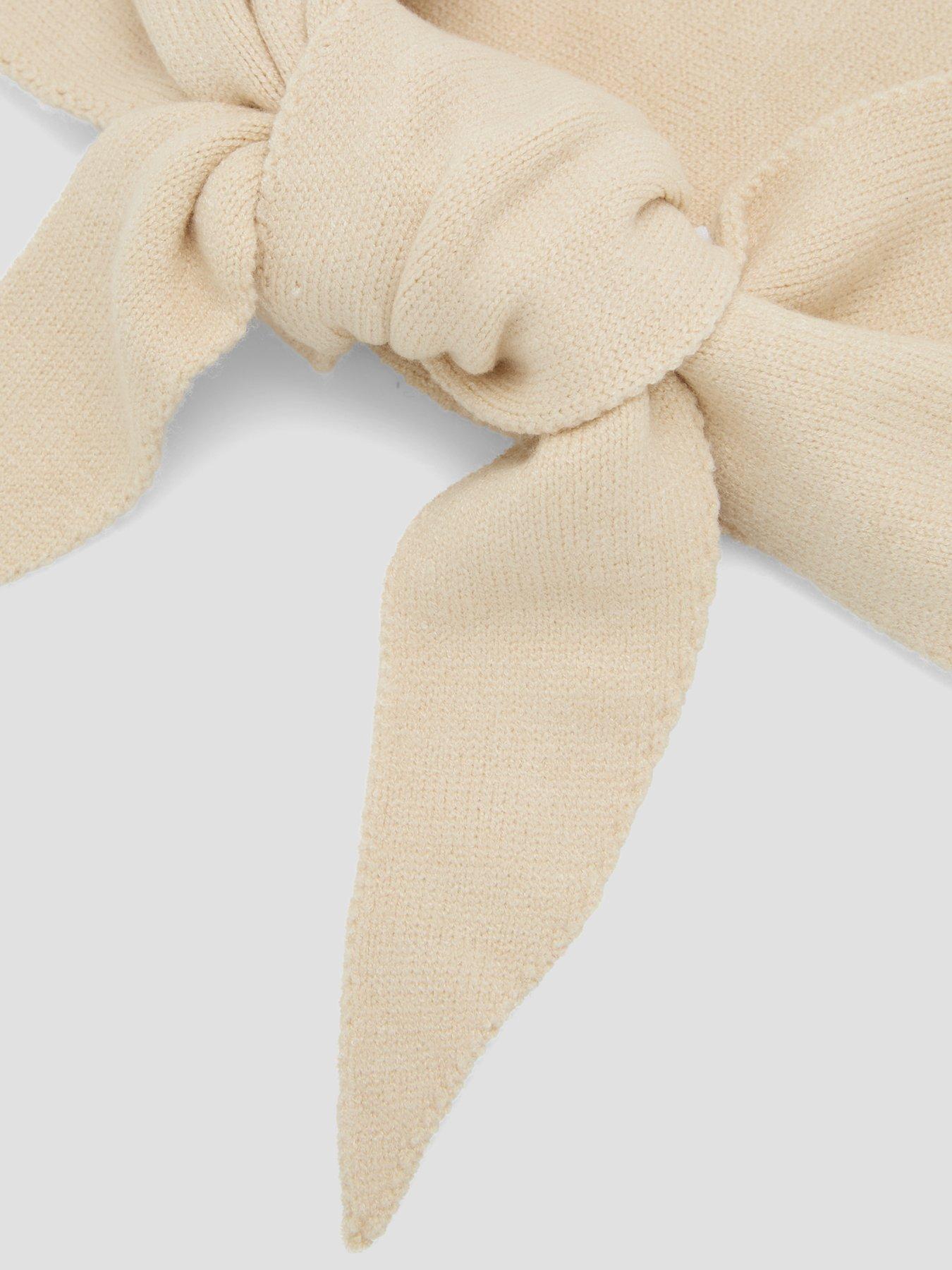 Image 2 of 4 of PIECES Triangle Knitted Scarf