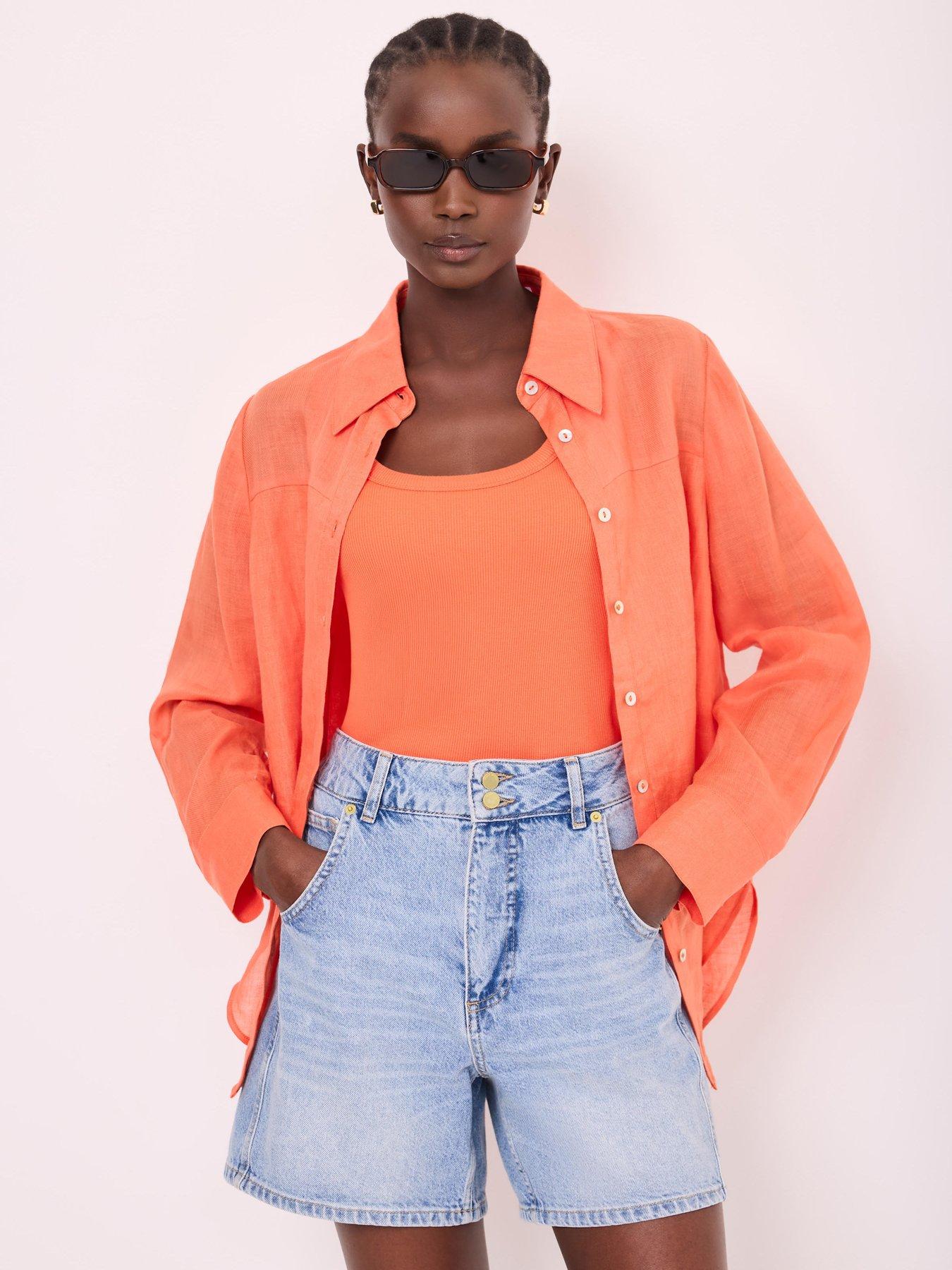 Image 3 of 6 of Mint Velvet Square Scoop Neck Vest - Orange