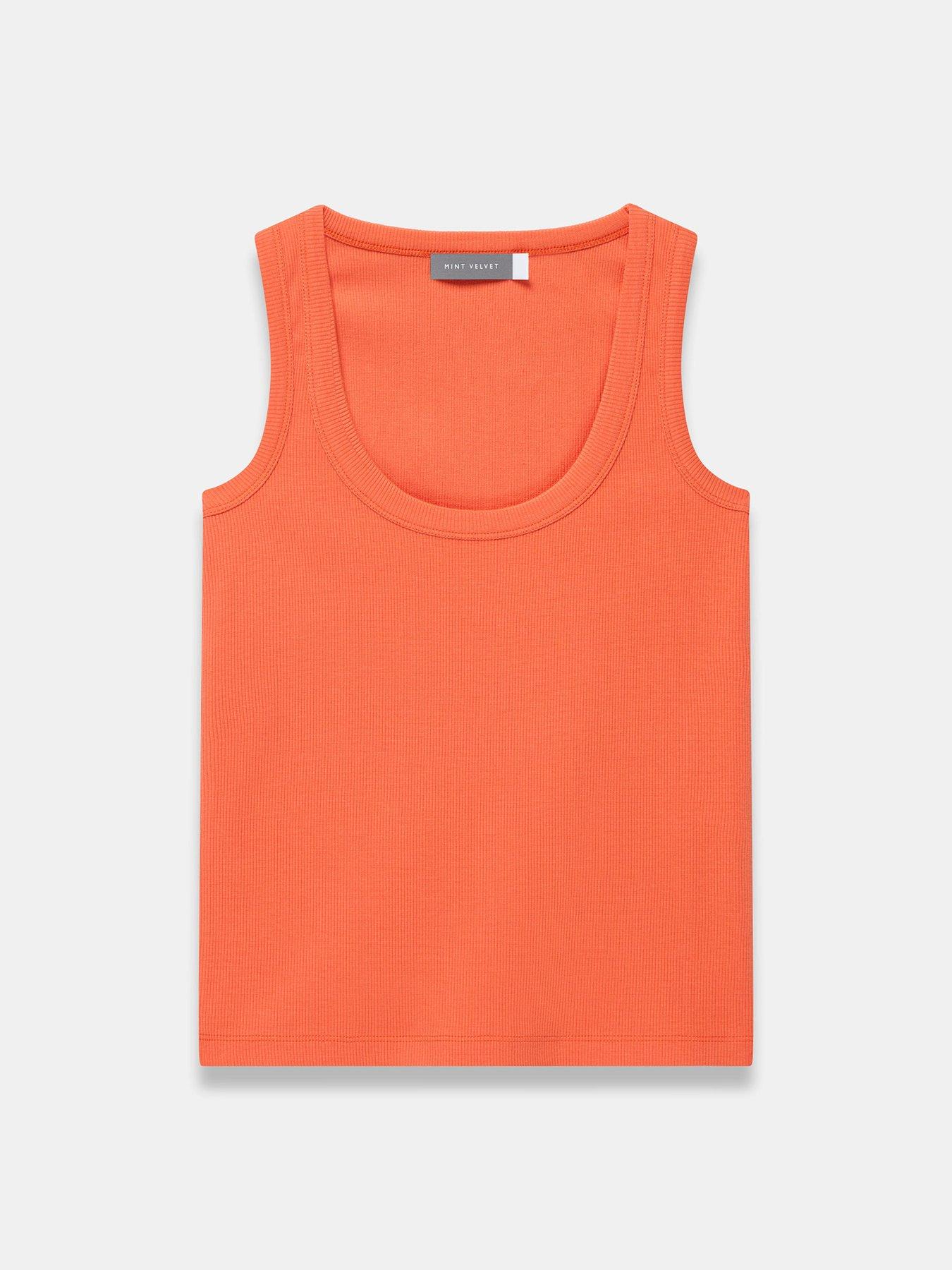 Image 5 of 6 of Mint Velvet Square Scoop Neck Vest - Orange