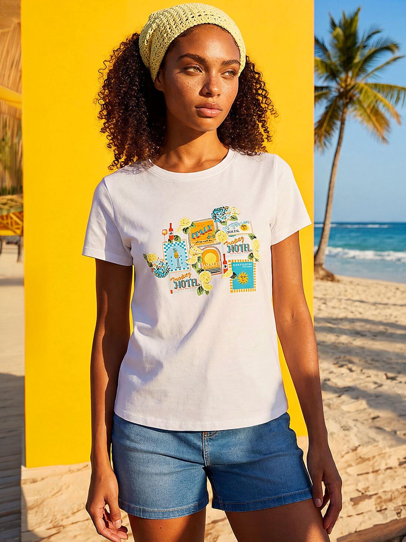 Image 3 of 4 of Roman Dusk Graphic Print Stretch T-shirt