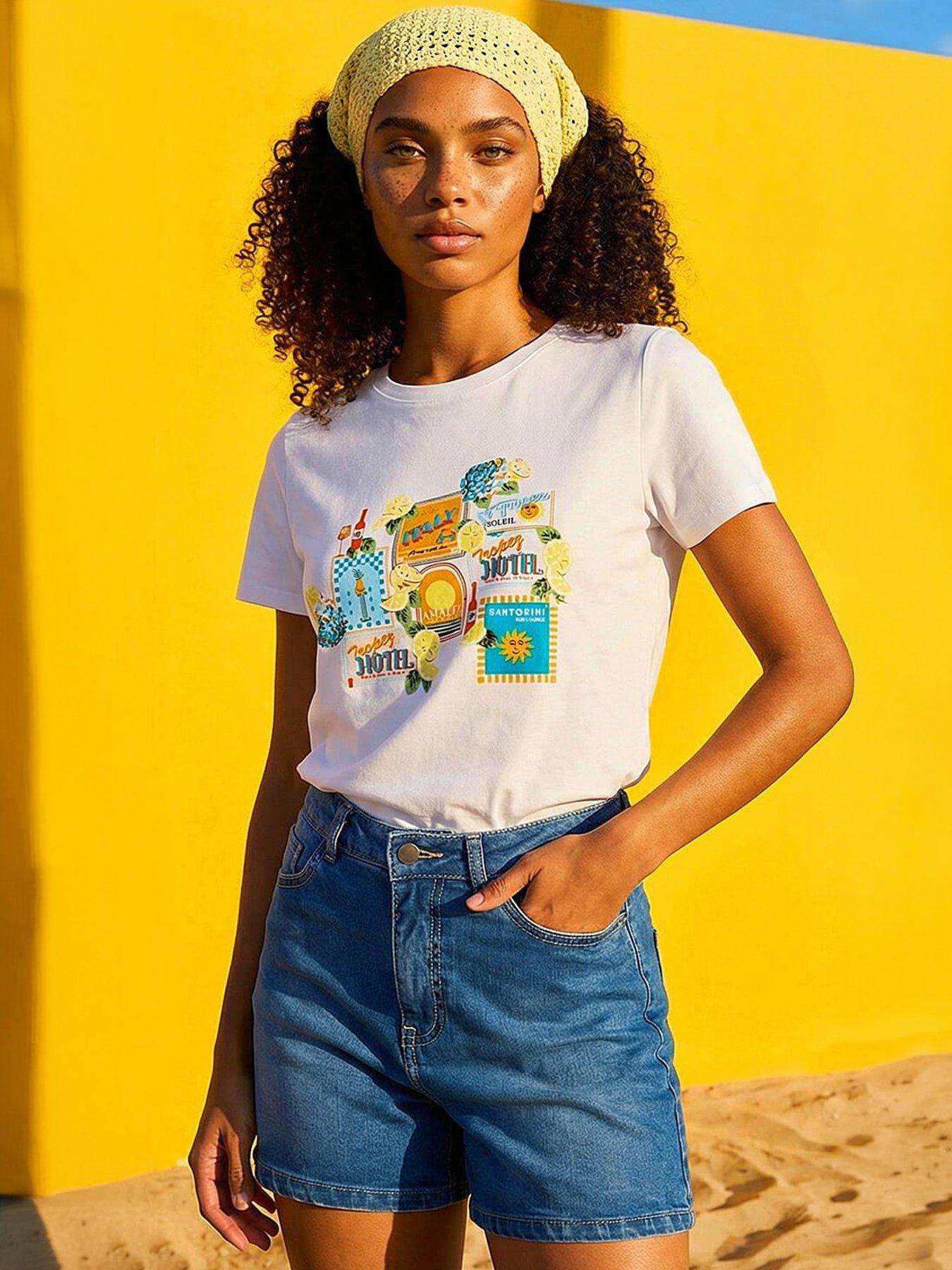 Image 4 of 4 of Roman Dusk Graphic Print Stretch T-shirt