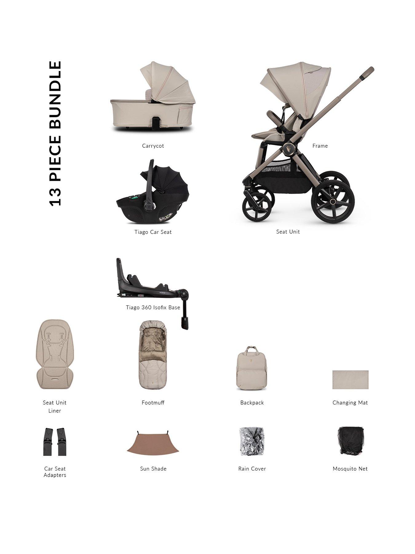 Image 1 of 7 of Venicci Upline 3 - 4in1 Bundle Tiago Black Car Seat and 360 Base - Pebble