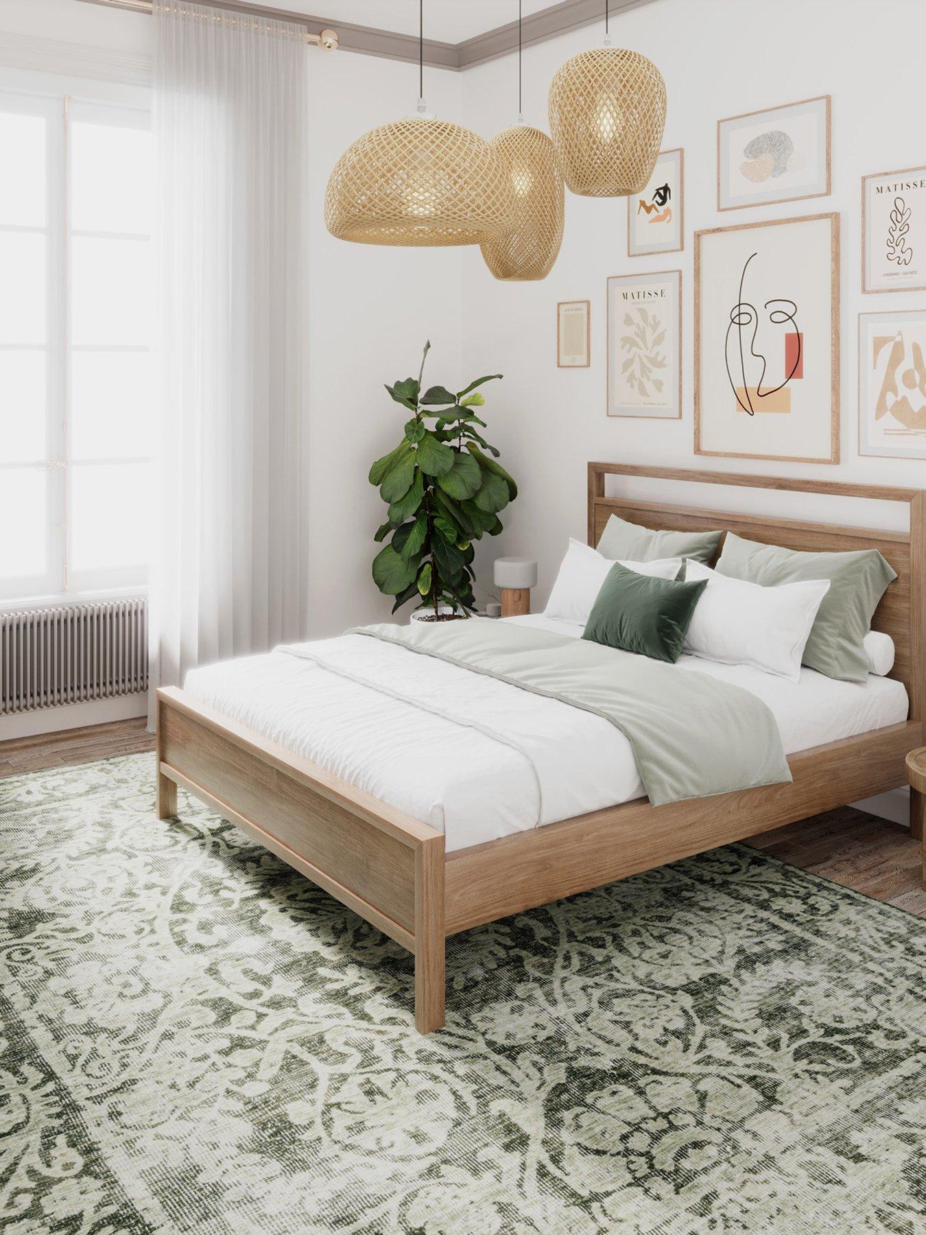 Image 6 of 7 of Kukoon Soft Washable Green Motif Rug - Pippa