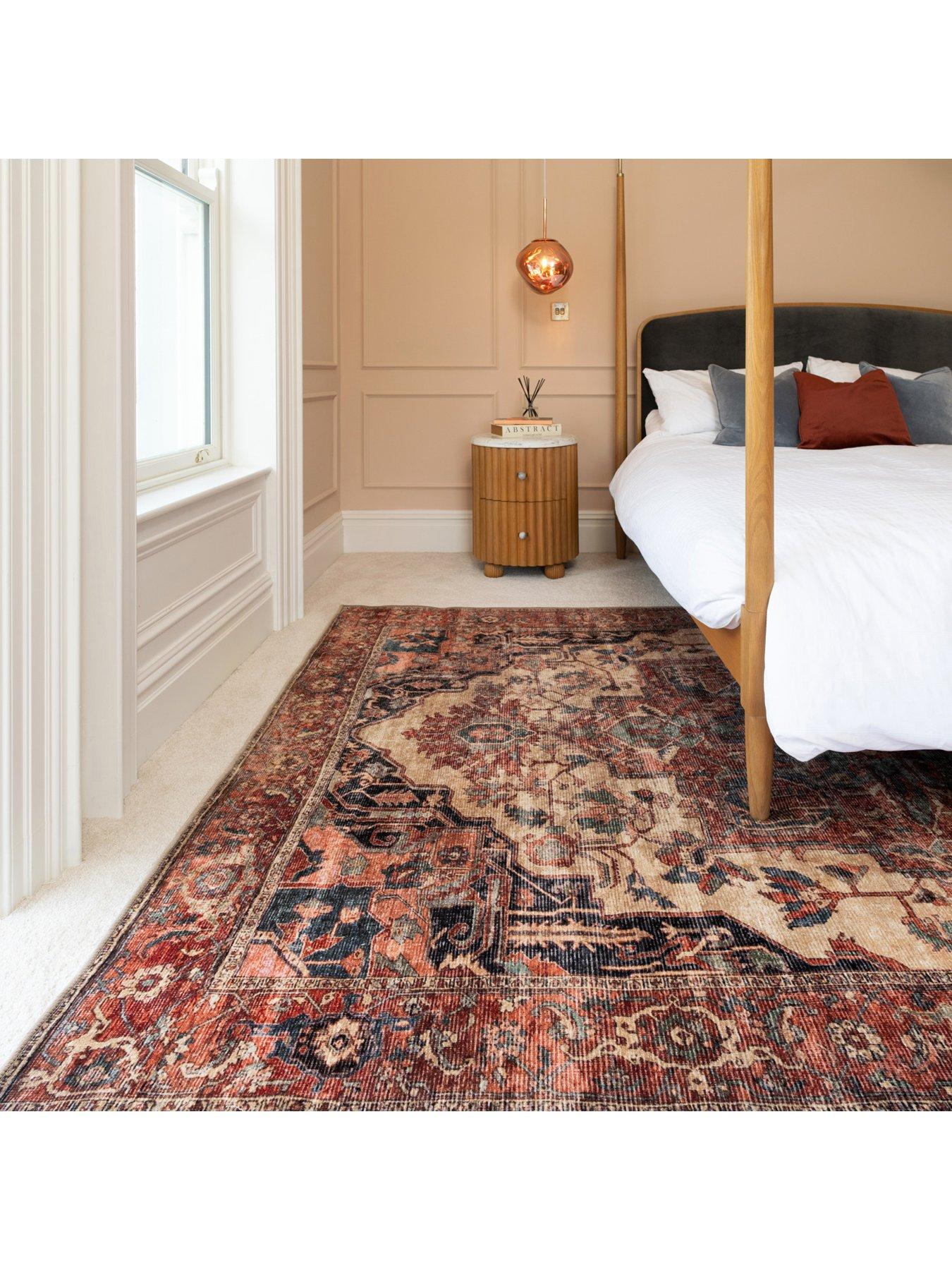 Image 6 of 7 of Kukoon Soft Washable Terracotta Medallion Rug - Verity