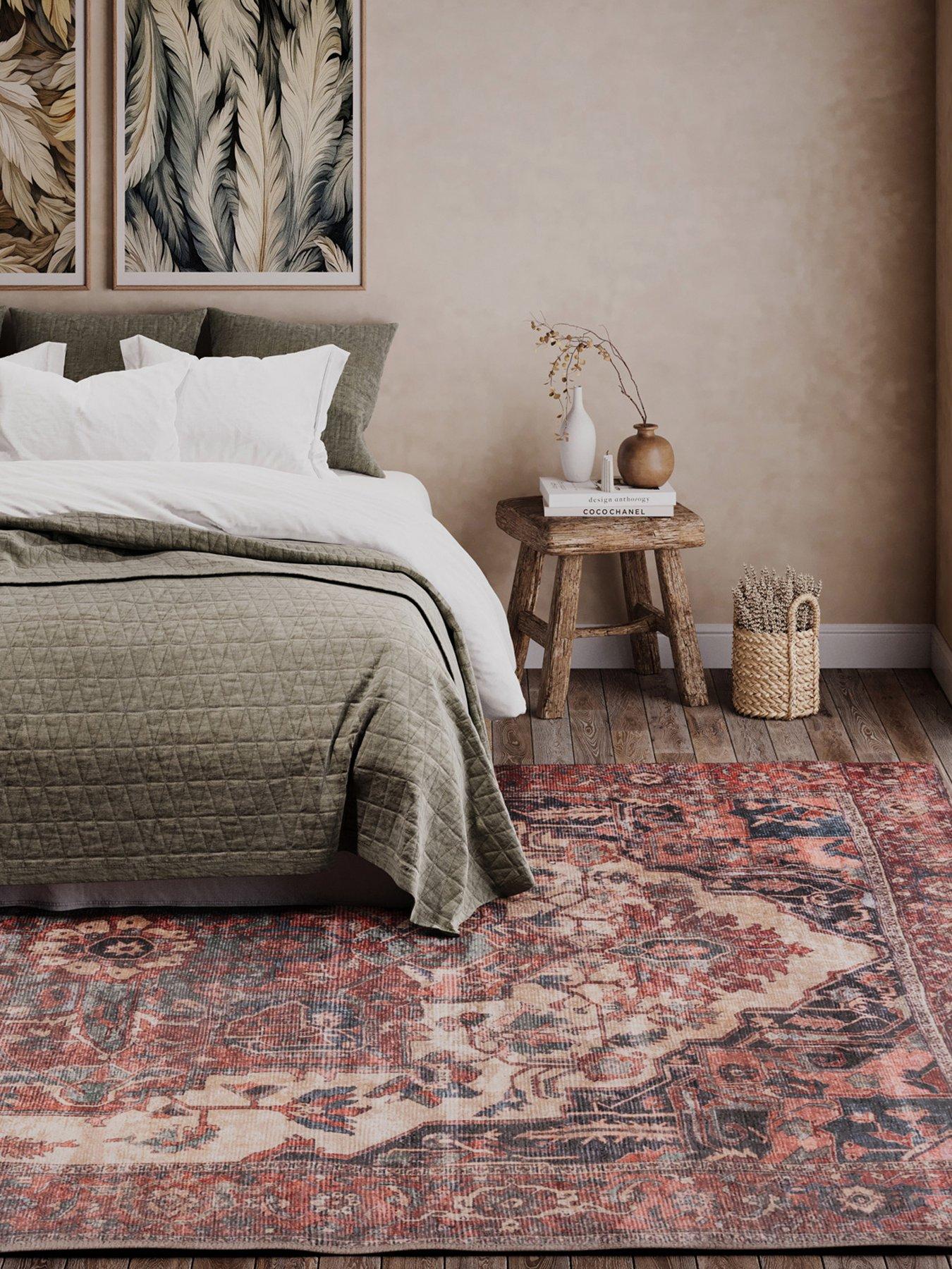 Image 7 of 7 of Kukoon Soft Washable Terracotta Medallion Rug - Verity