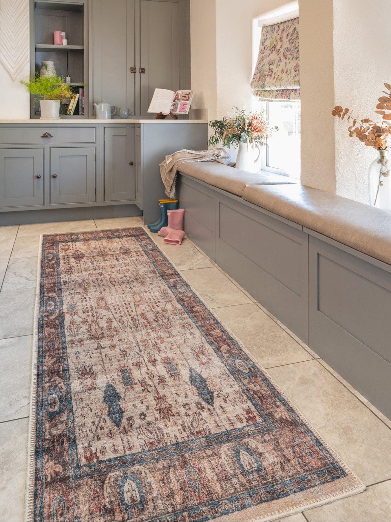 Kukoon Flatwoven Washable Earthy Flora Runner Rug - Shannon