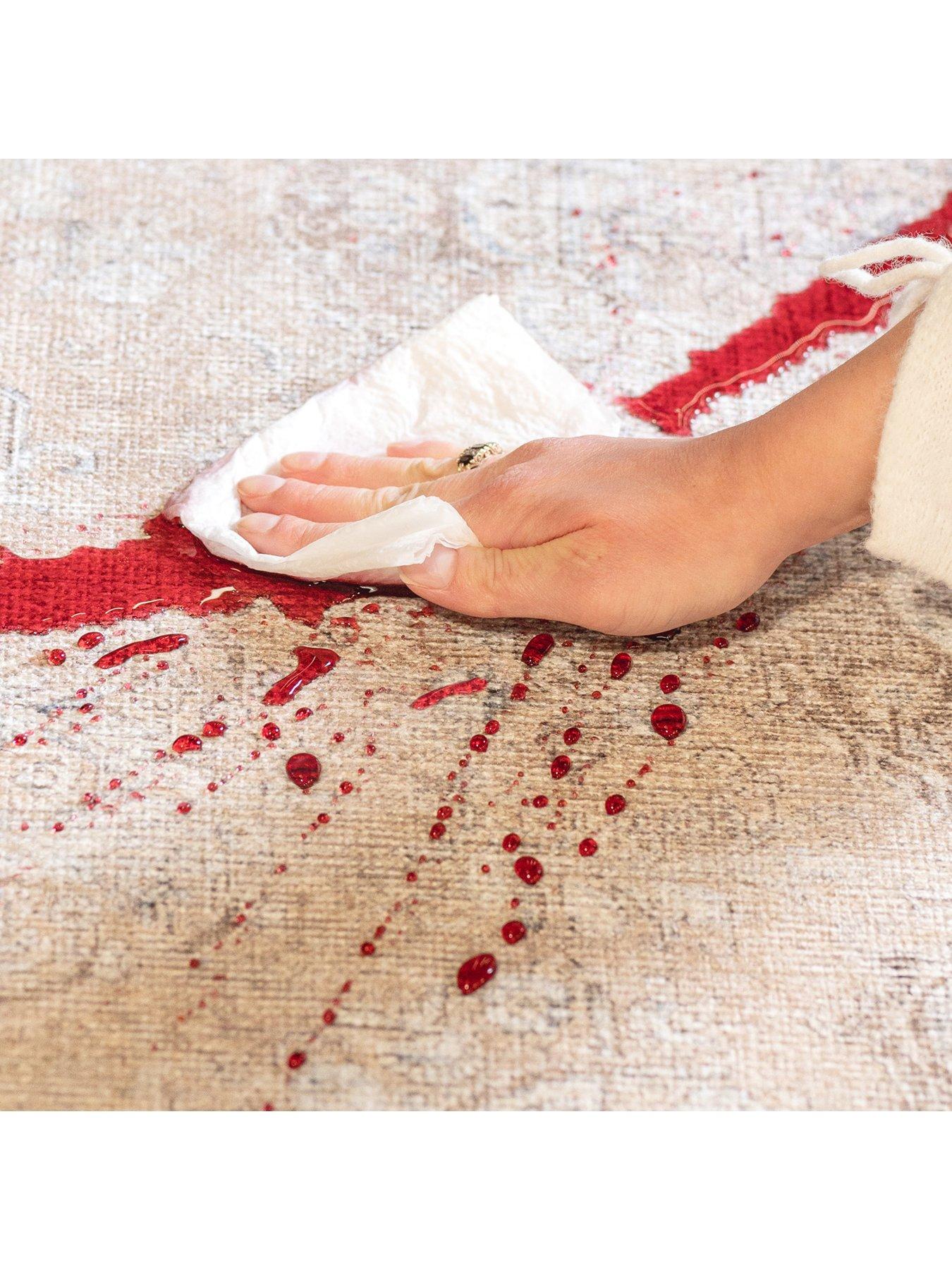 Kukoon Flatwoven Washable Traditional Distressed Beige Rug - Zoe ...