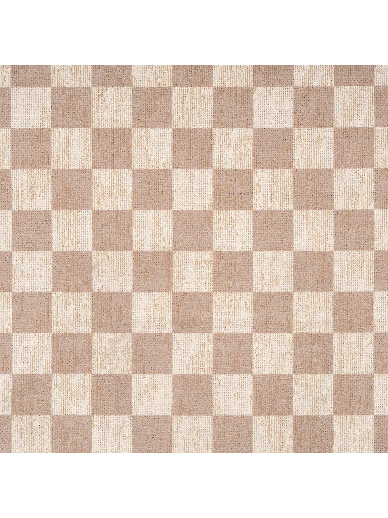 Image 4 of 6 of Kukoon Washable Checkerboard Jute Style Rug - Noa