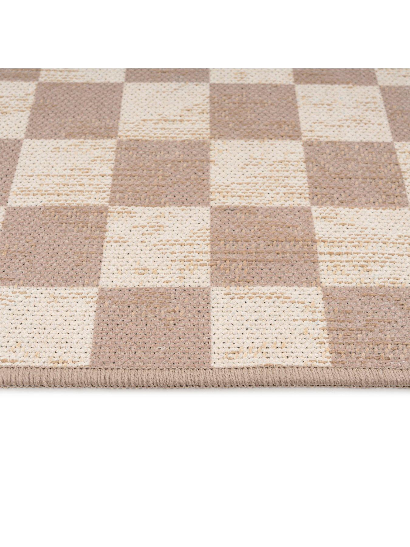 Image 5 of 6 of Kukoon Washable Checkerboard Jute Style Rug - Noa