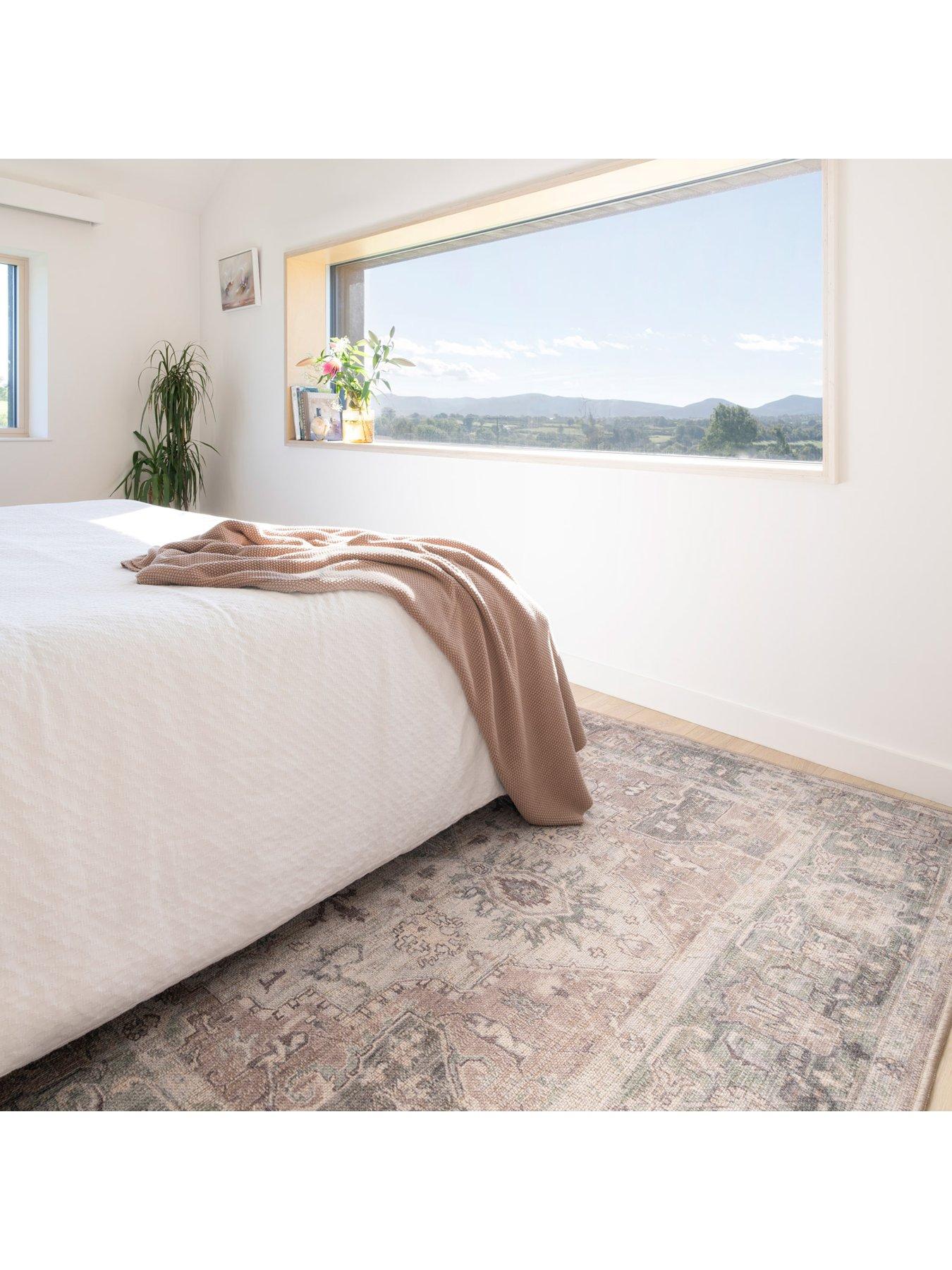 Image 4 of 6 of Kukoon Washable Vintage Green Jute Style Rug - Cova