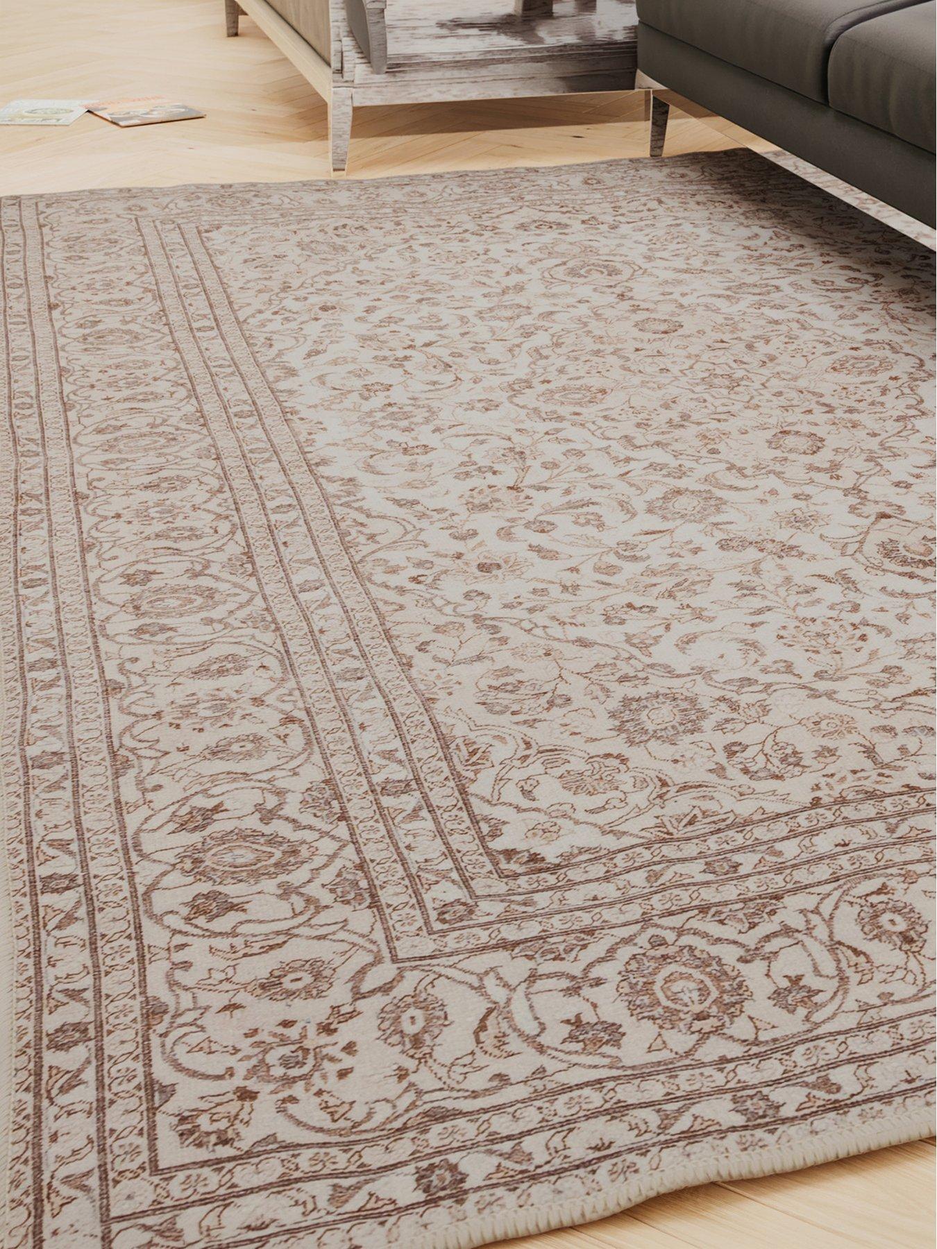 Kukoon Soft Washable Cream Vintage Rug - Adeline