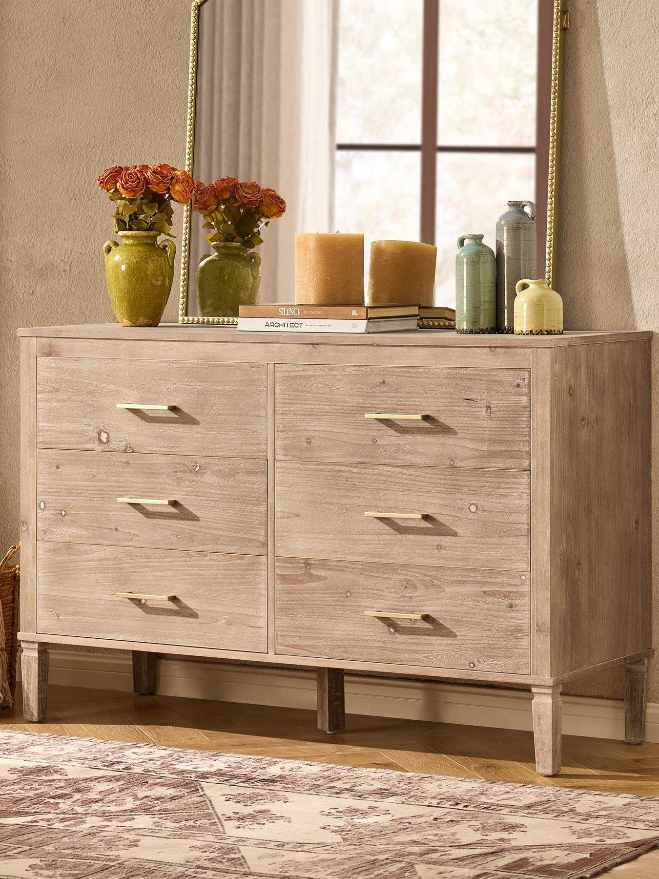 Dusk Sienna 6 Drawer Chest - Washed Wood