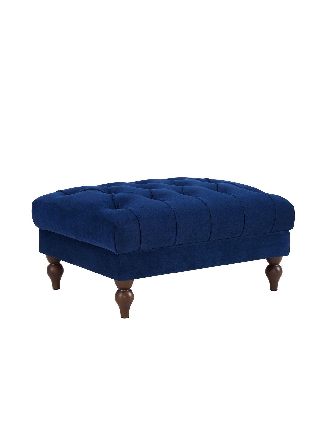 Image 3 of 6 of Dusk Hebden Pouffe - Royal Blue