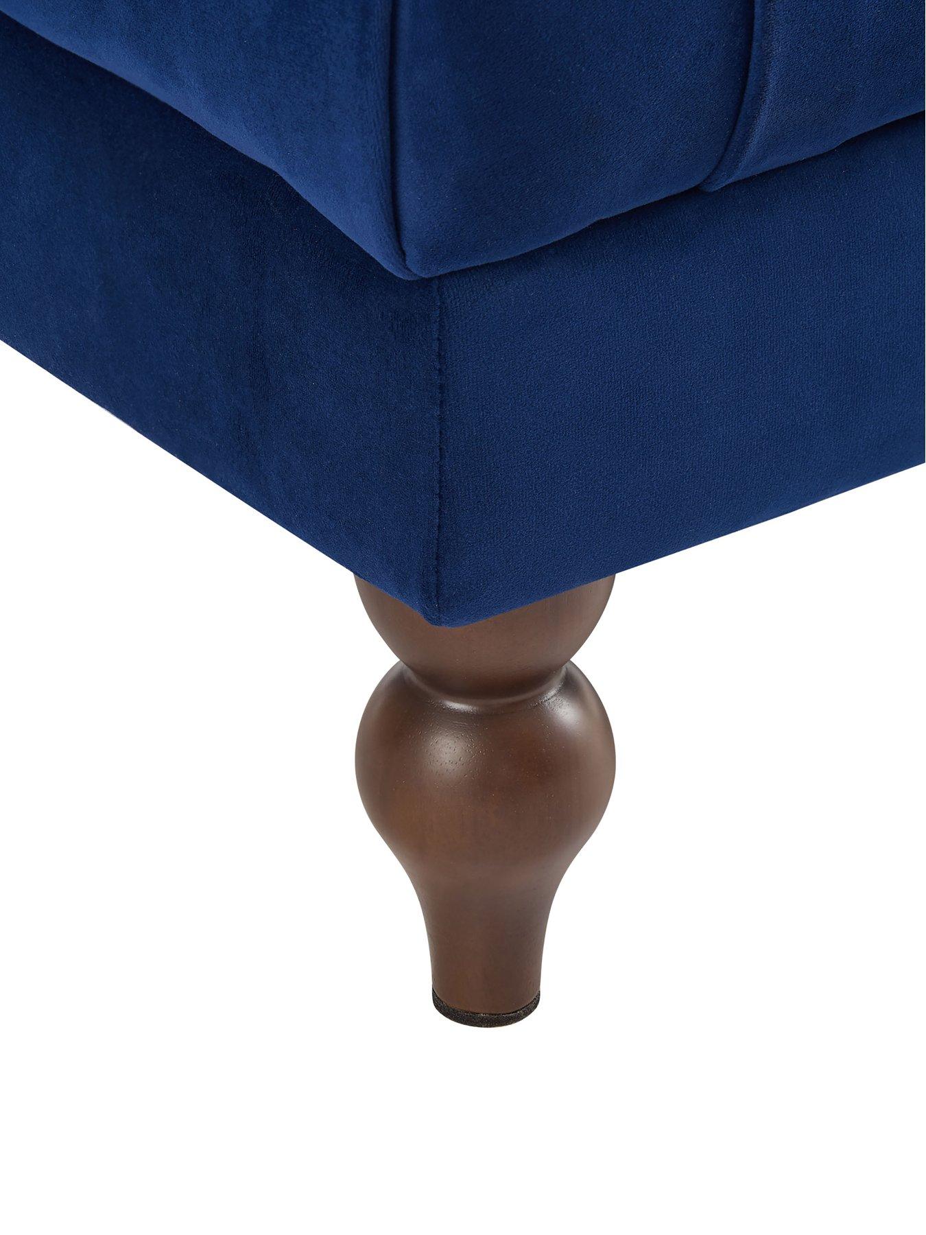 Image 4 of 6 of Dusk Hebden Pouffe - Royal Blue