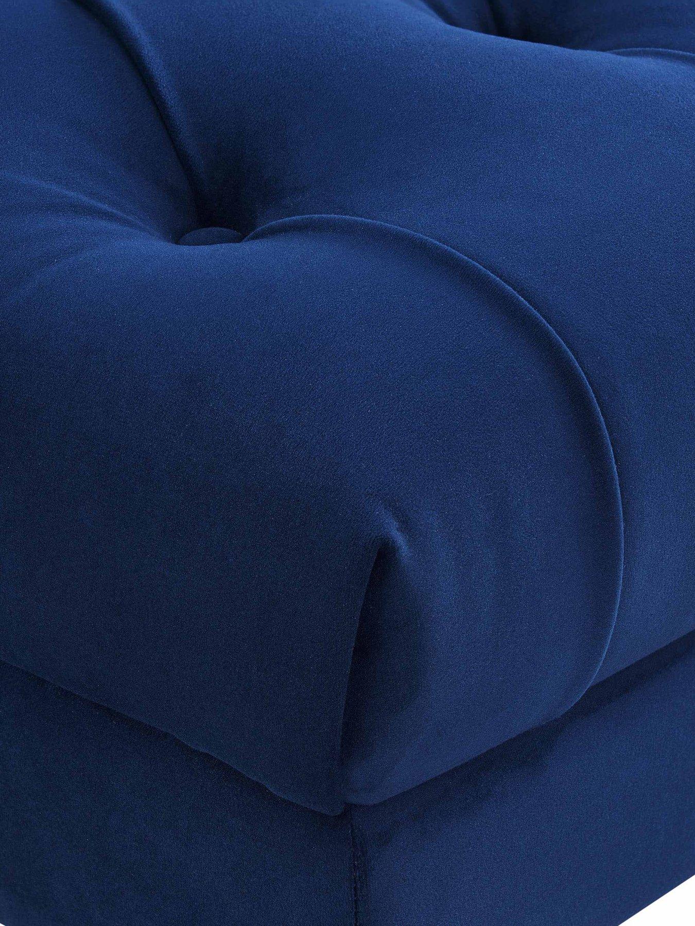 Image 6 of 6 of Dusk Hebden Pouffe - Royal Blue